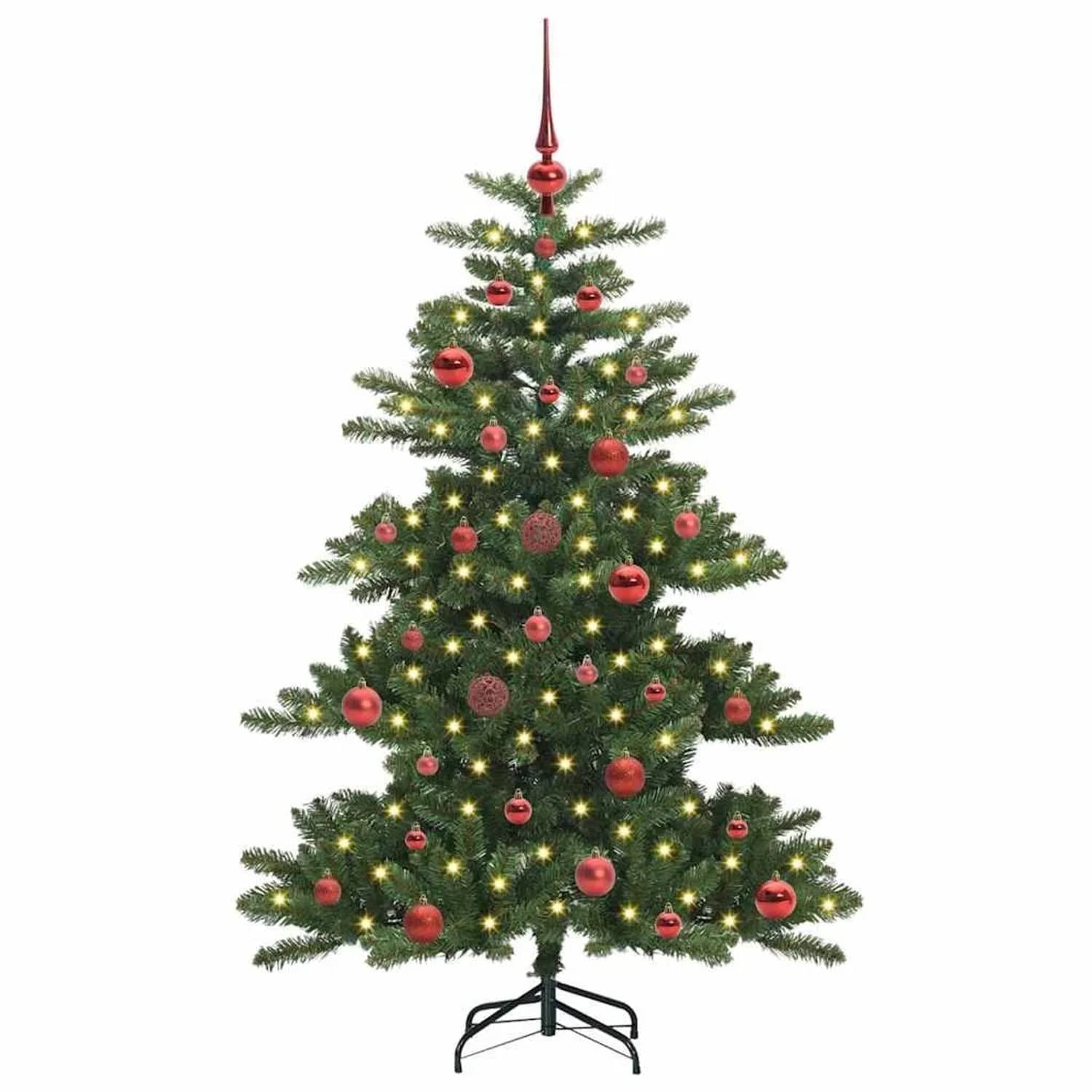 vidaXL Künstlicher Klappbarer Weihnachtsbaum mit 150 LEDs 150 cm PVC 3397653