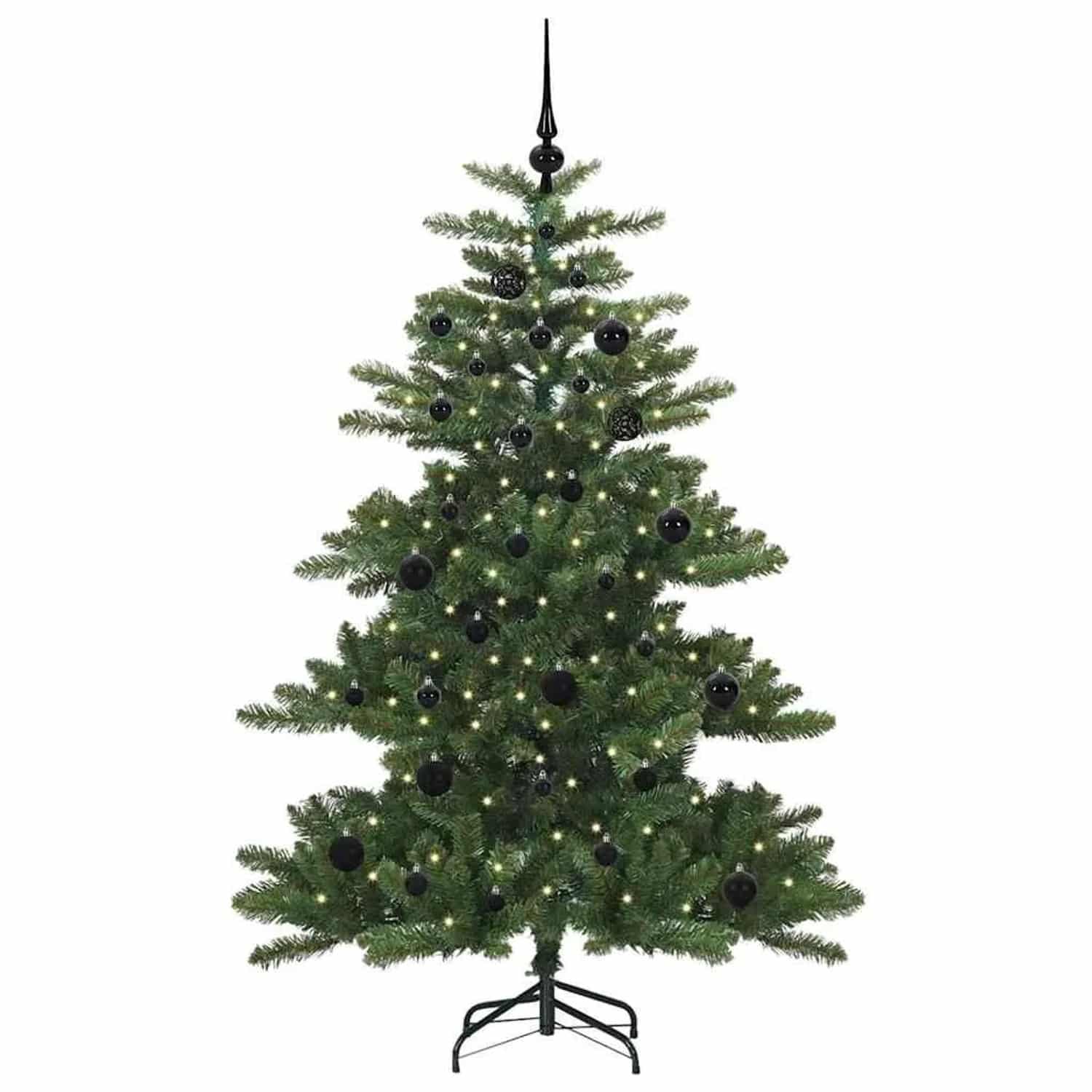 vidaXL Künstlicher Klappbarer Weihnachtsbaum mit 150 LEDs 150 cm PVC 3397654