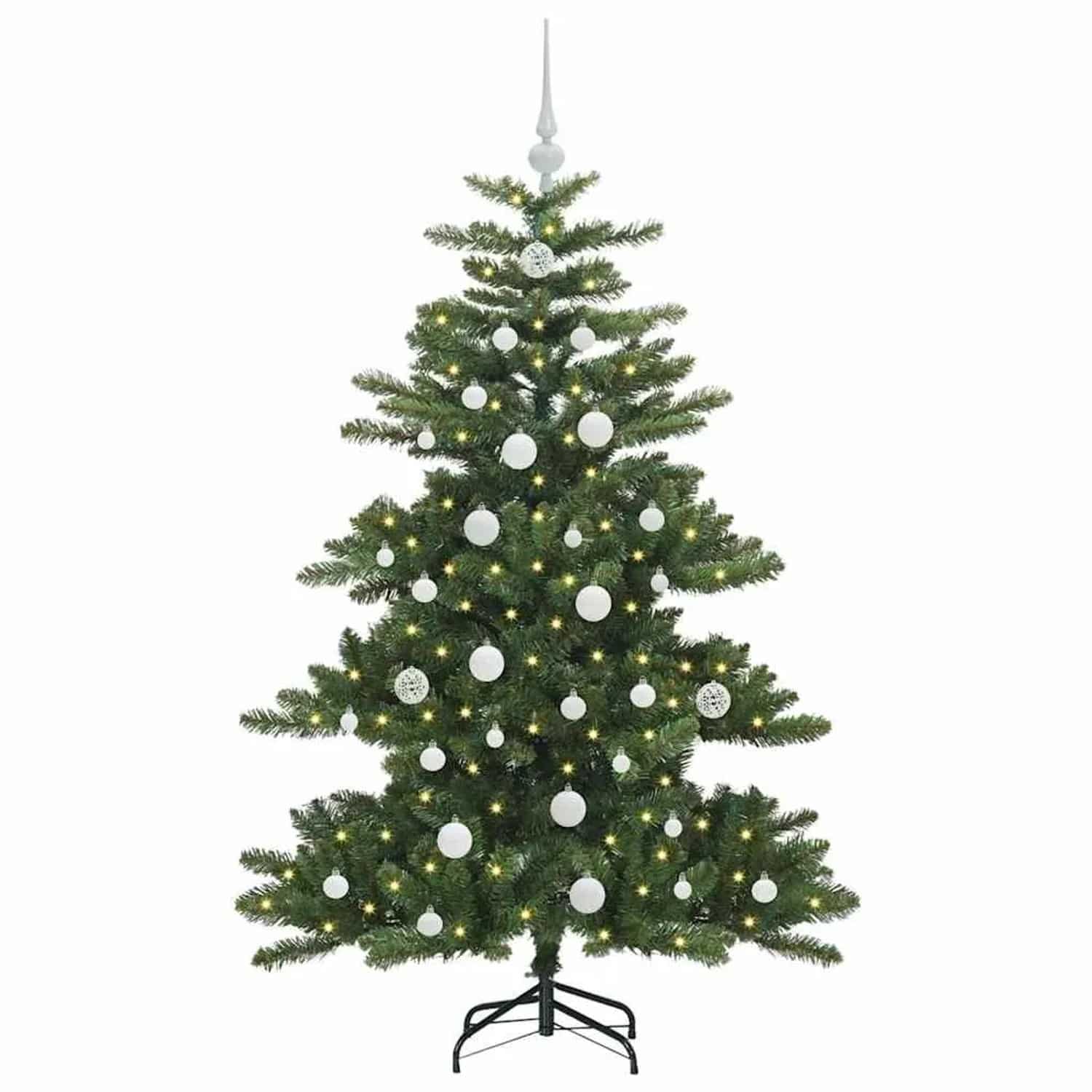 vidaXL Künstlicher Klappbarer Weihnachtsbaum mit 150 LEDs 150 cm PVC 3397656