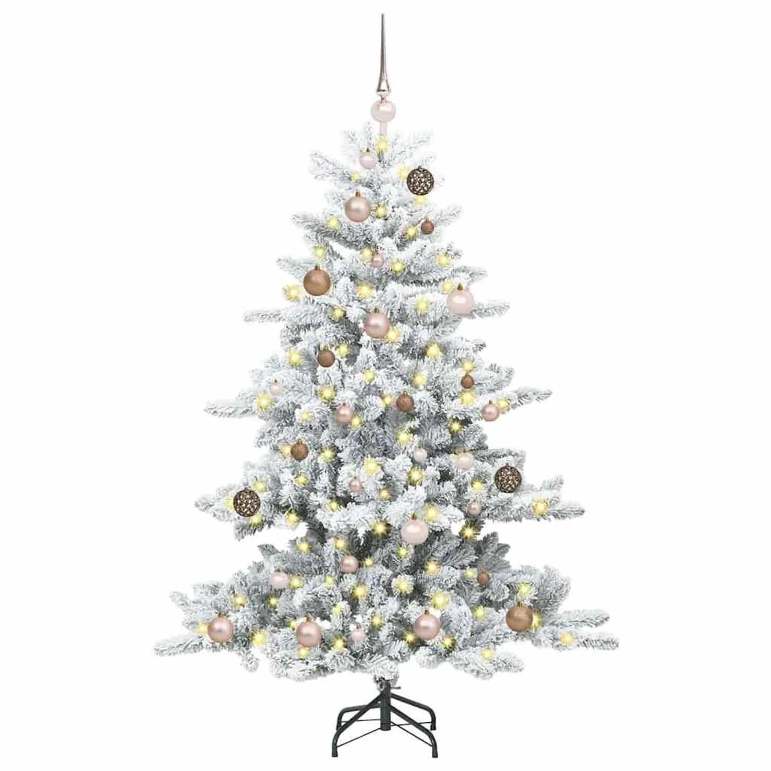 vidaXL Künstlicher Klappbarer Weihnachtsbaum mit 150 LEDs 150 cm PVC 3397703