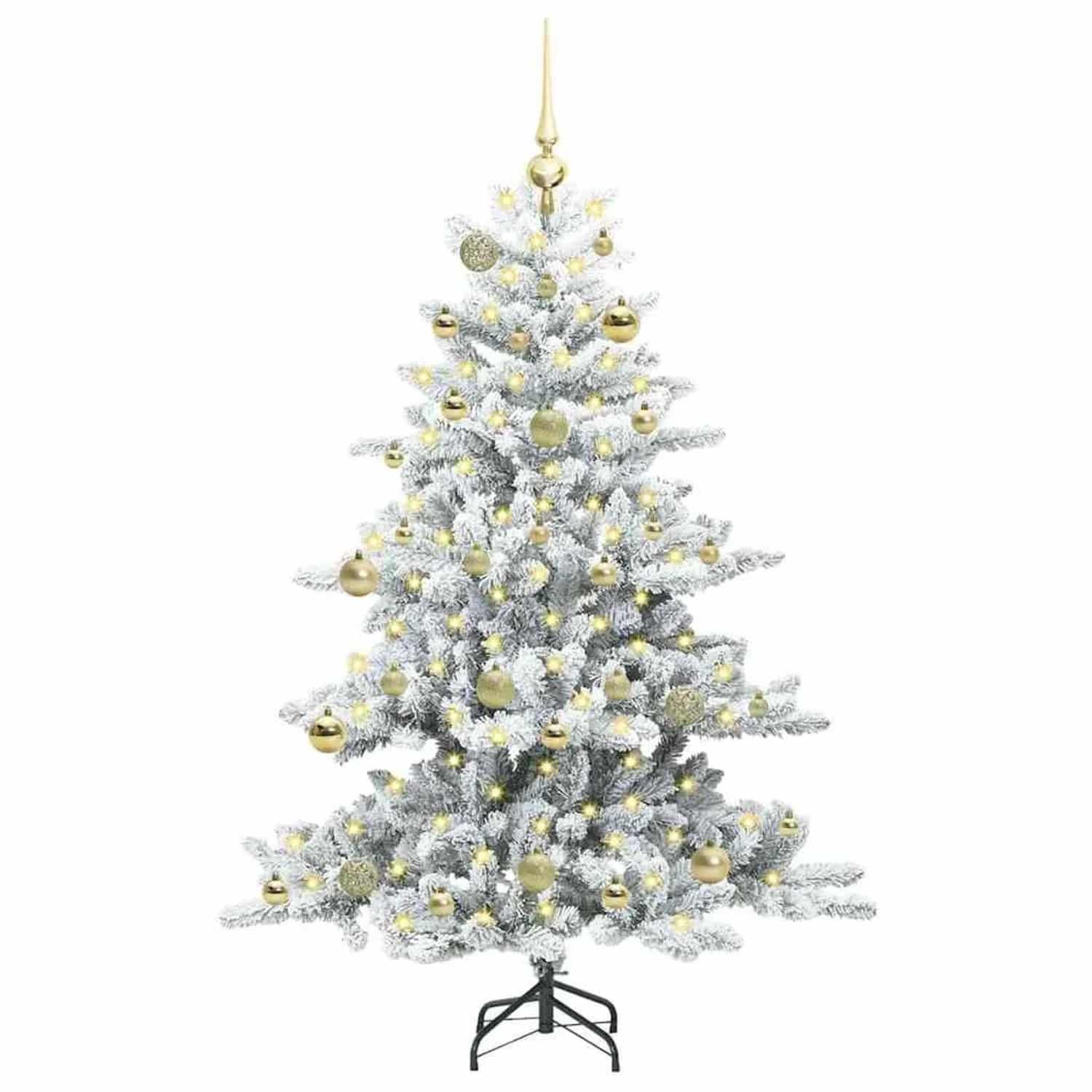 vidaXL Künstlicher Klappbarer Weihnachtsbaum mit 150 LEDs 150 cm PVC 3397709