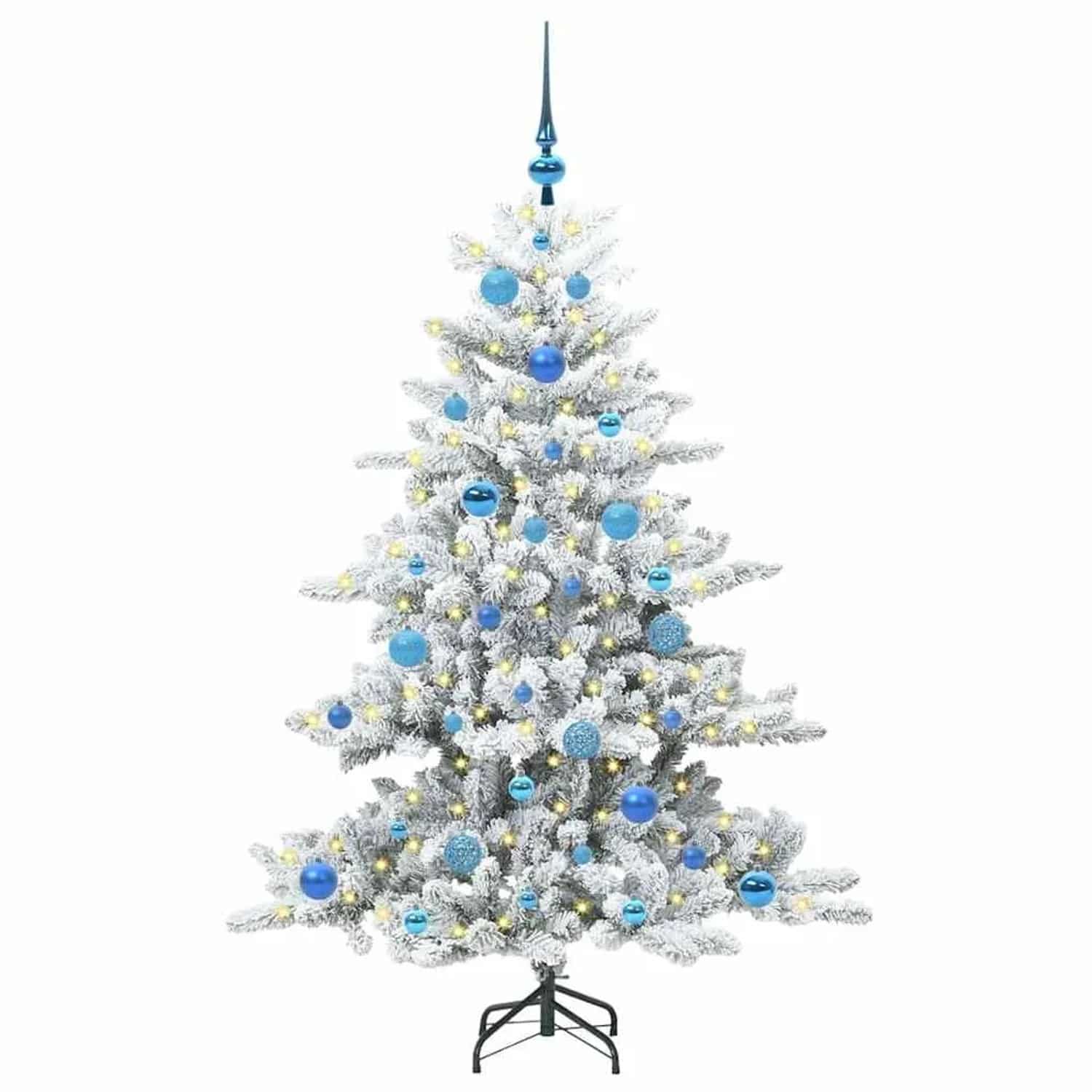 vidaXL Künstlicher Klappbarer Weihnachtsbaum mit 150 LEDs 150 cm PVC 3397712