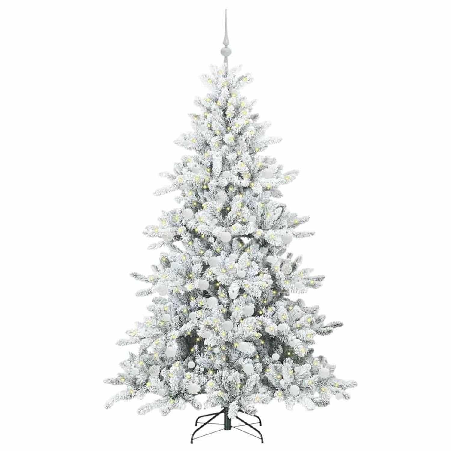 vidaXL Künstlicher Klappbarer Weihnachtsbaum mit 300 LEDs 180 cm PVC 3397721