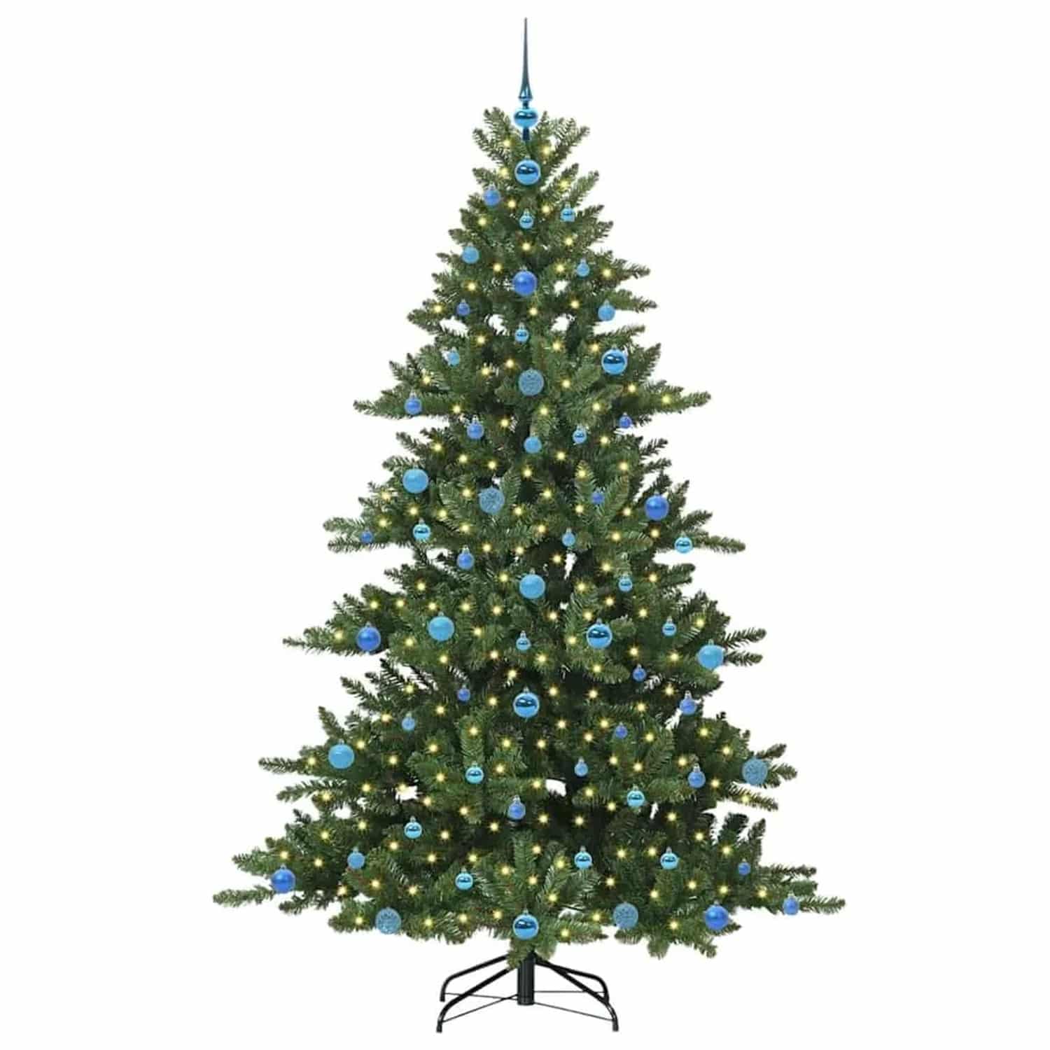 vidaXL Künstlicher Klappbarer Weihnachtsbaum mit 300 LEDs 210 cm PVC 3397686