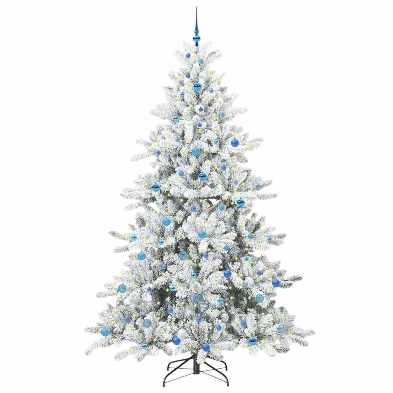 vidaXL Künstlicher Klappbarer Weihnachtsbaum mit 300 LEDs 240 cm PVC 3397751