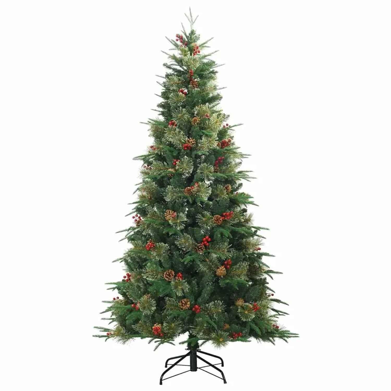 vidaXL Künstlicher Klappbarer Weihnachtsbaum mit Ständer Grün 240 cm 42019305