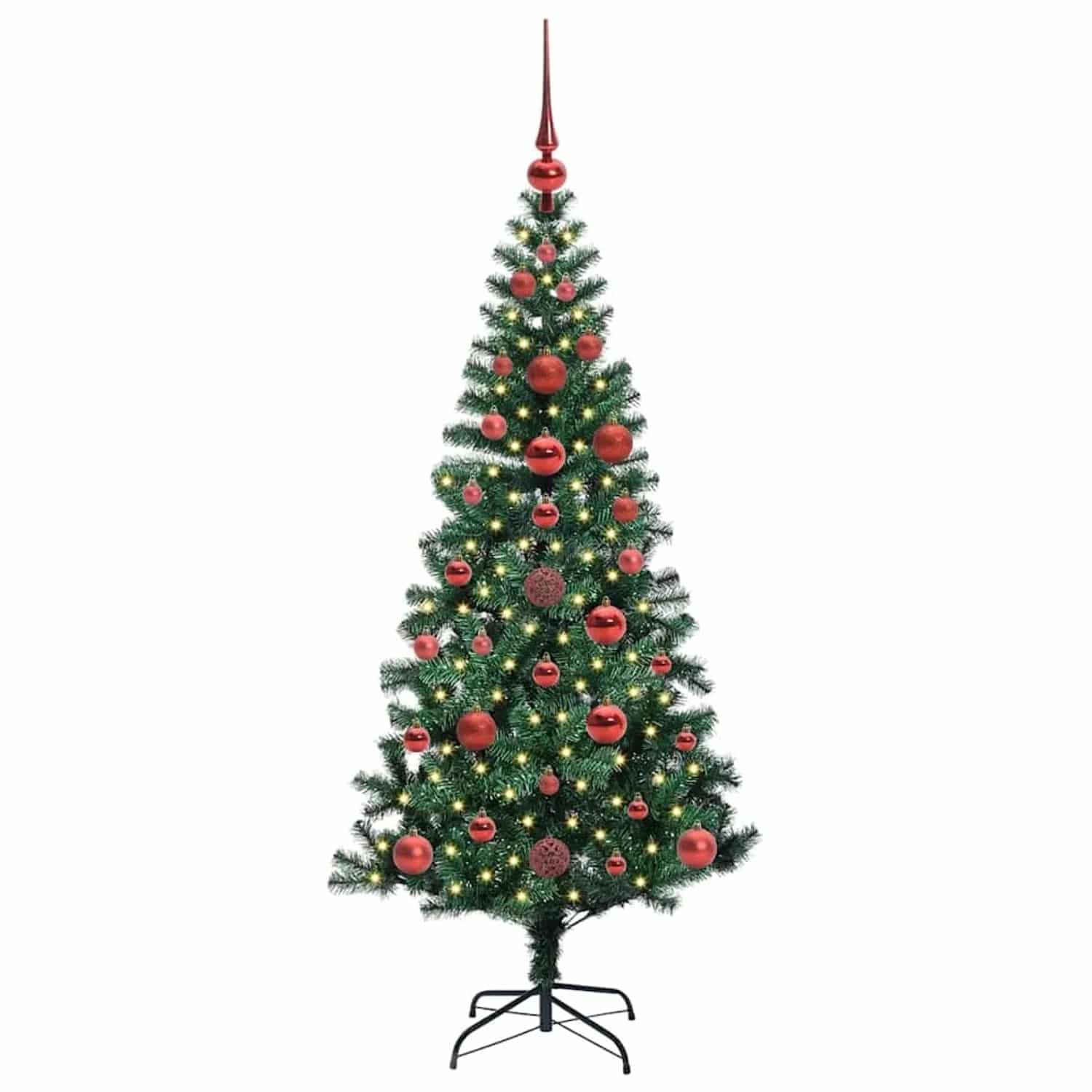 vidaXL Künstlicher Vorbeleuchteter Weihnachtsbaum Grün 120 cm 3396736