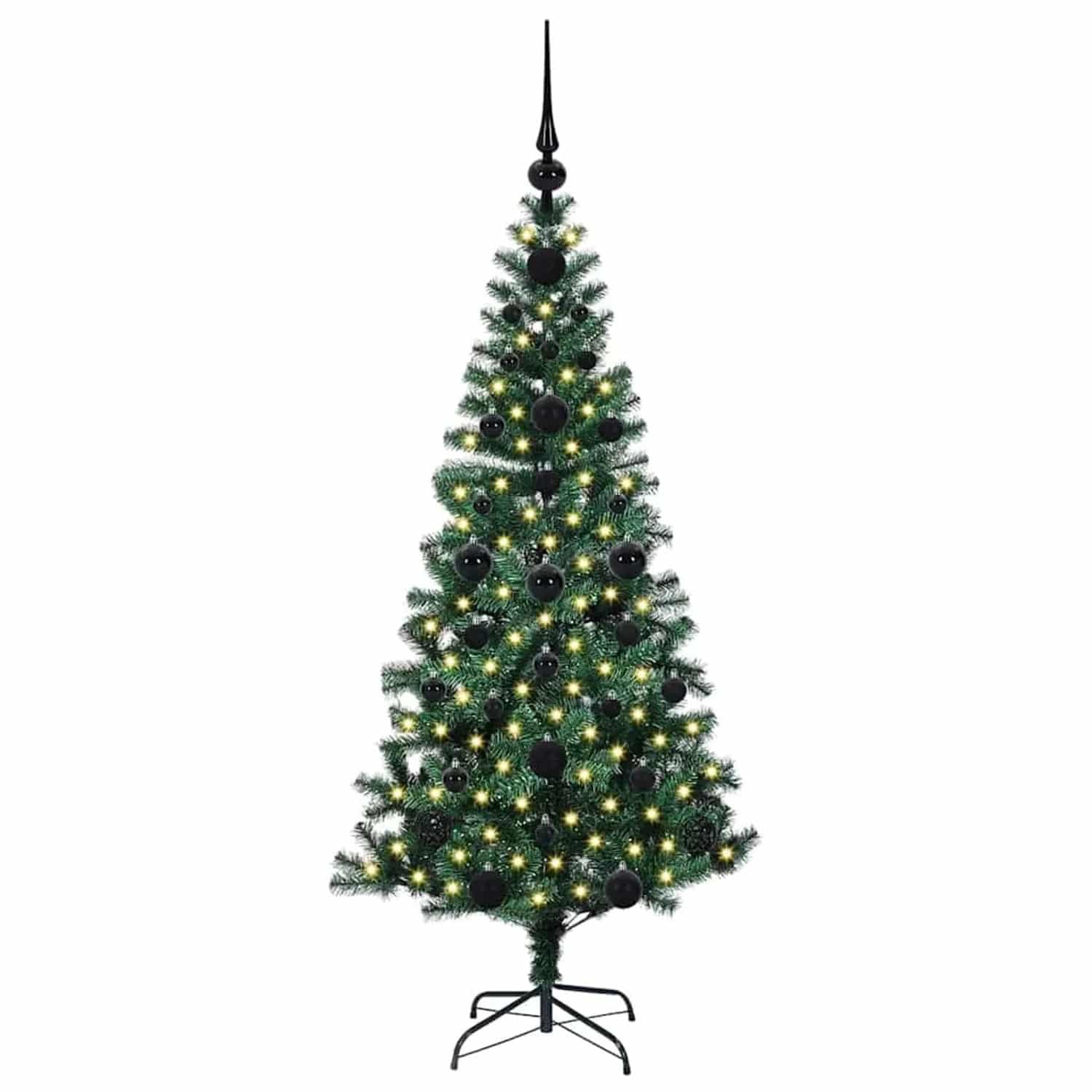 vidaXL Künstlicher Vorbeleuchteter Weihnachtsbaum Grün 120 cm 3396737