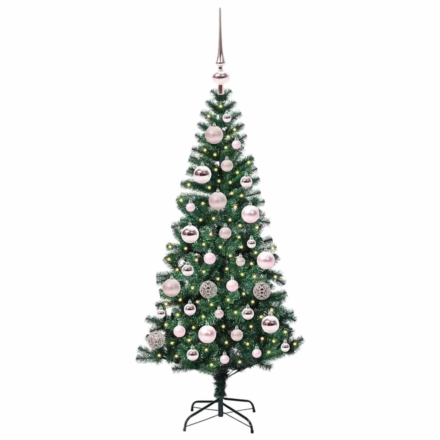 vidaXL Künstlicher Vorbeleuchteter Weihnachtsbaum Grün 120 cm 3396738