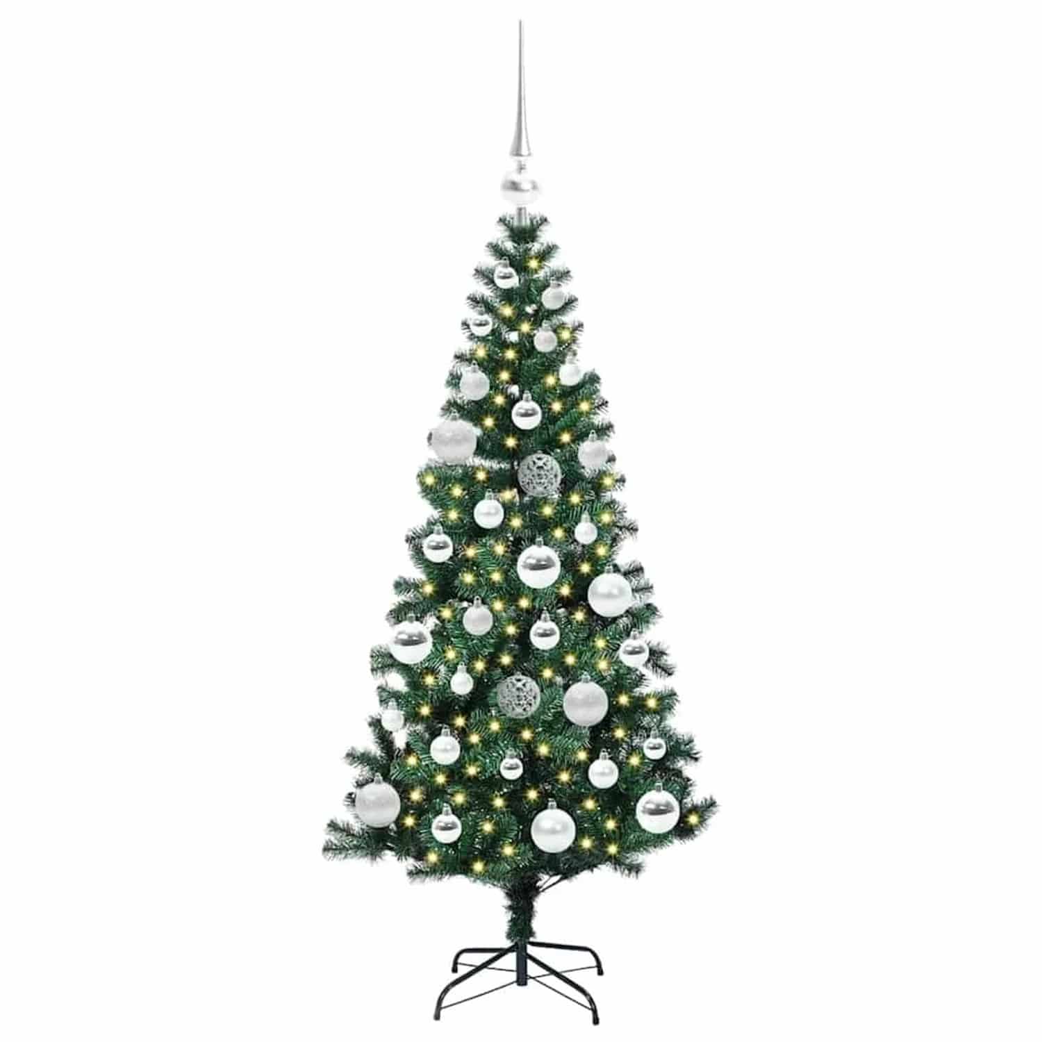 vidaXL Künstlicher Vorbeleuchteter Weihnachtsbaum Grün 120 cm 3396741
