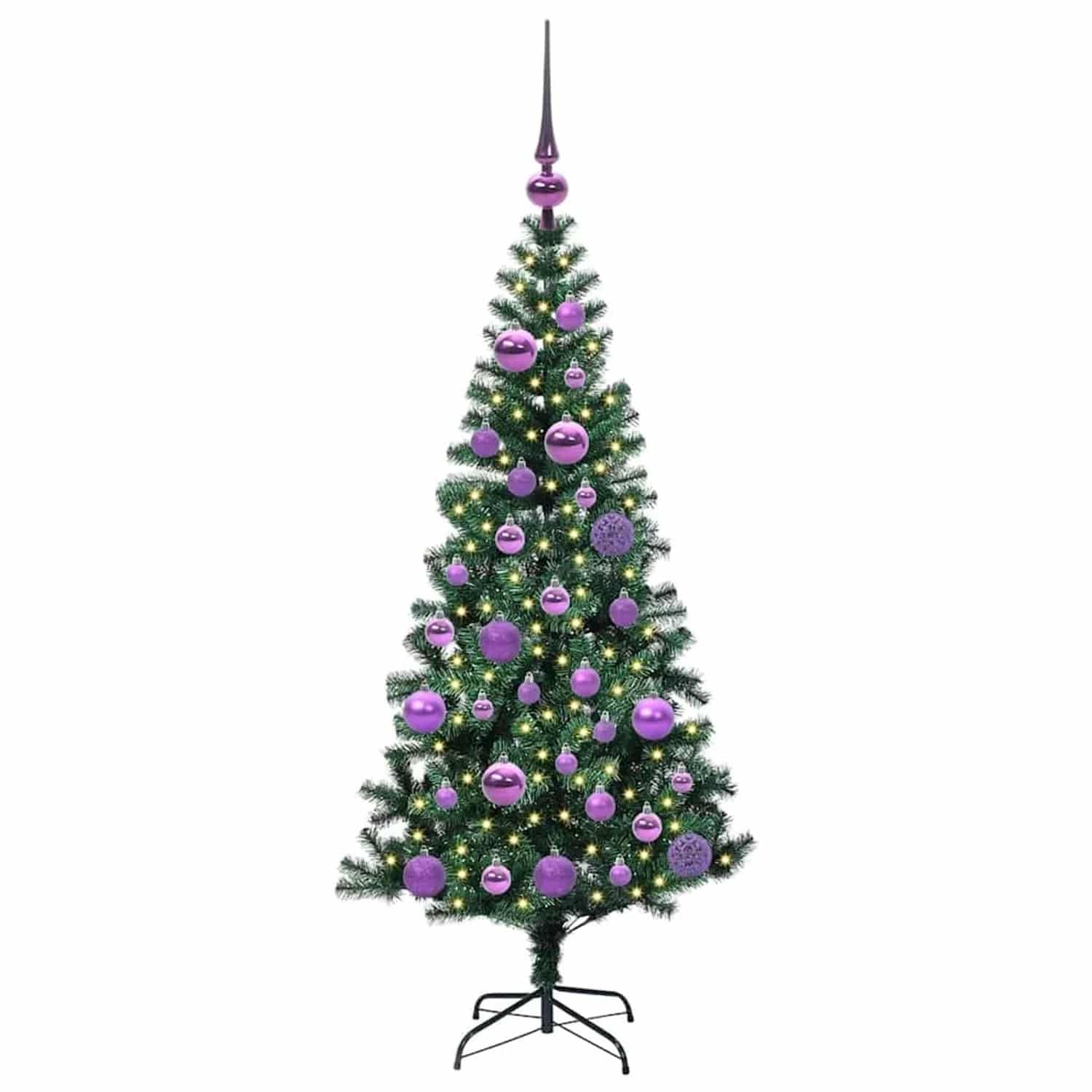 vidaXL Künstlicher Vorbeleuchteter Weihnachtsbaum Grün 120 cm 3396742