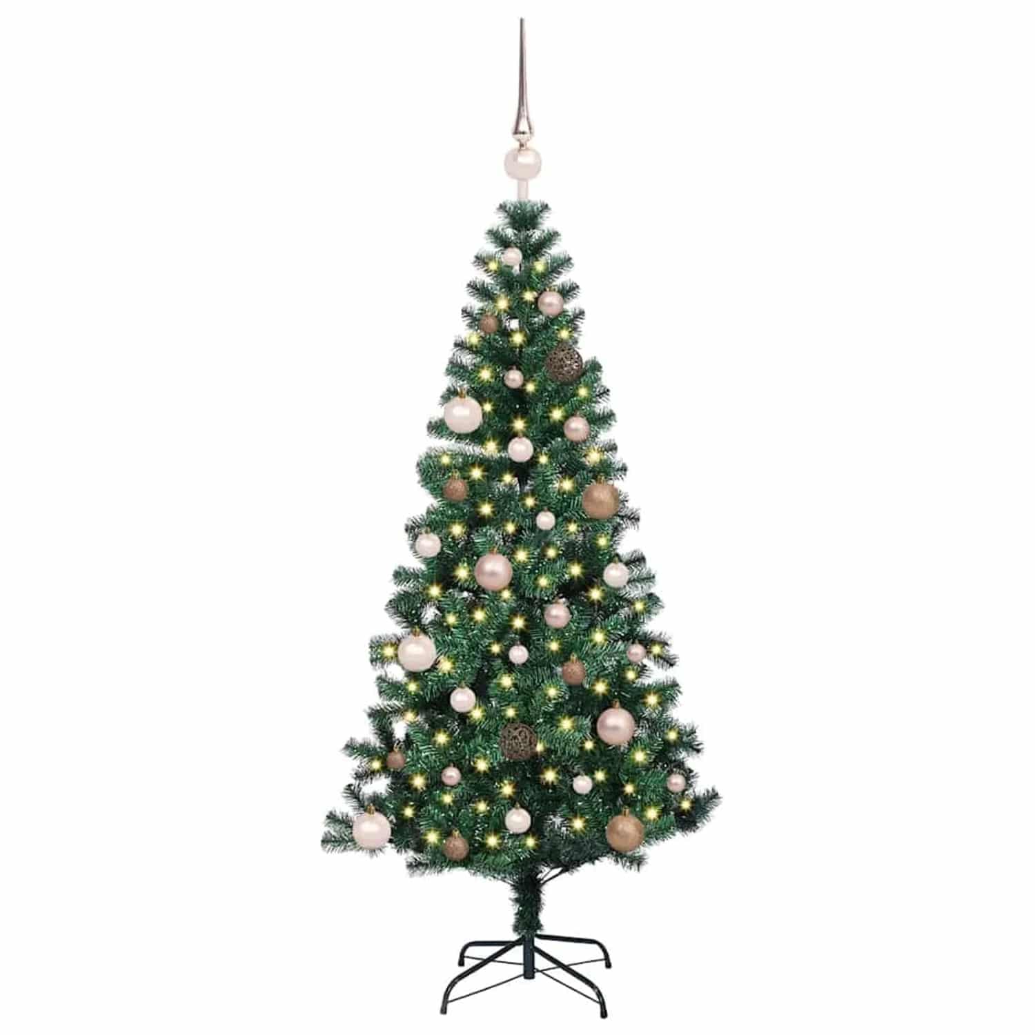vidaXL Künstlicher Vorbeleuchteter Weihnachtsbaum Grün 150 cm 3396747