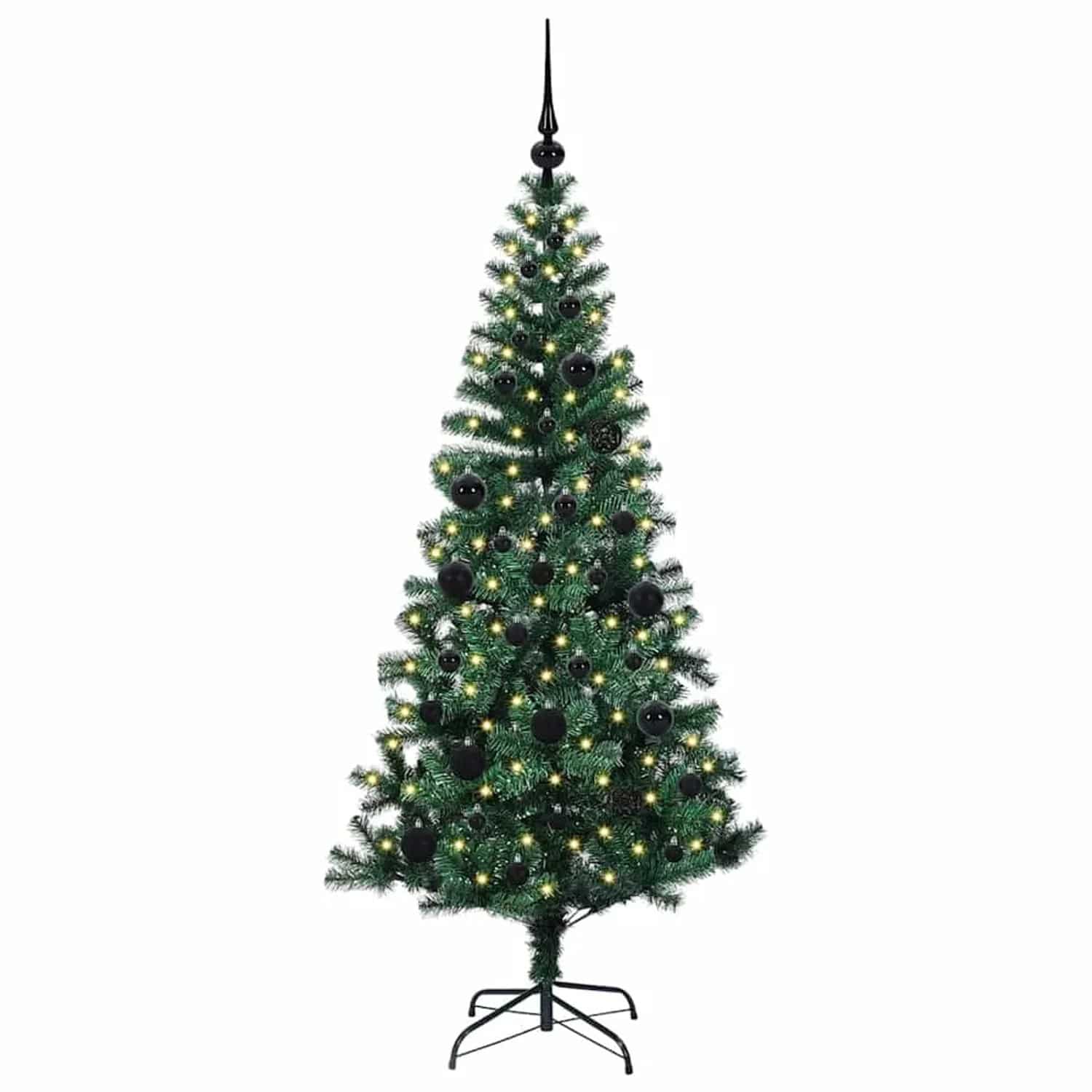vidaXL Künstlicher Vorbeleuchteter Weihnachtsbaum Grün 150 cm 3396750