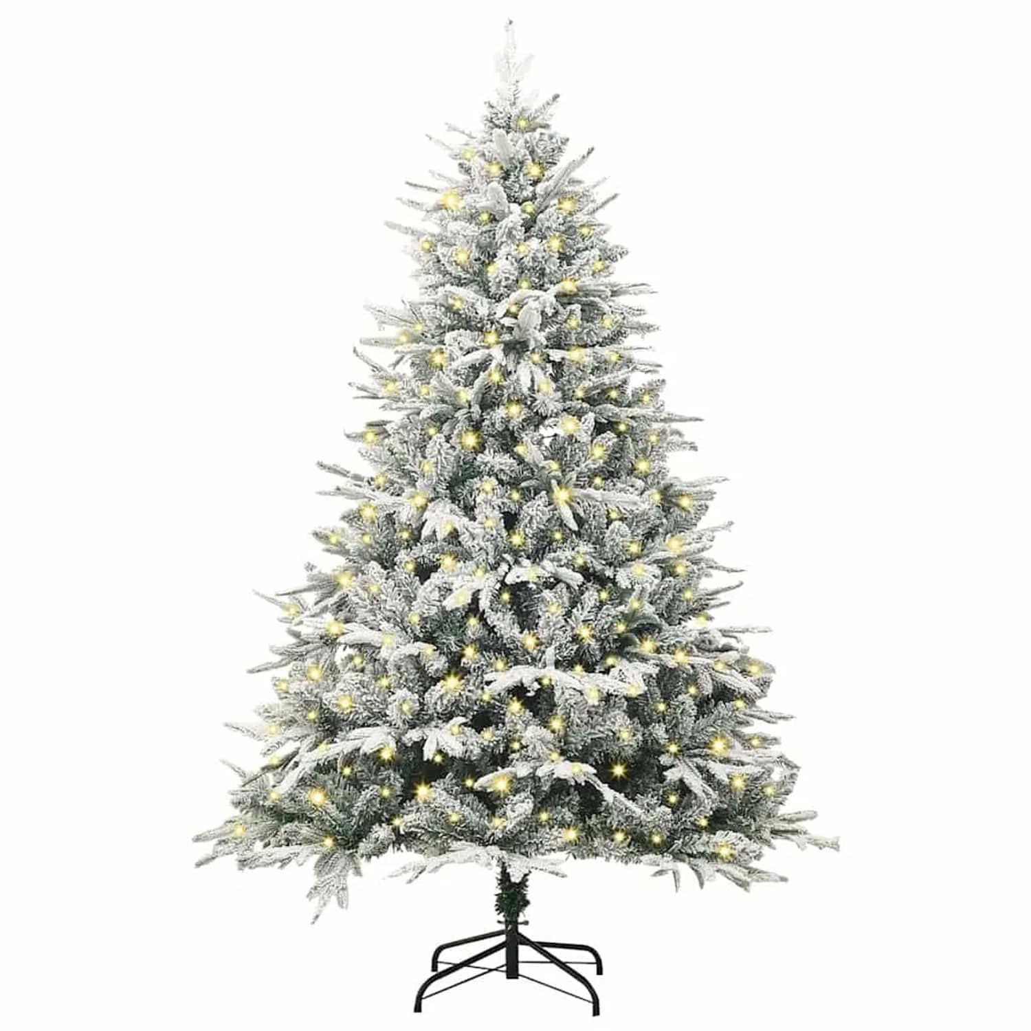 vidaXL Künstlicher Vorbeleuchteter Weihnachtsbaum Grün 180 cm 3395393