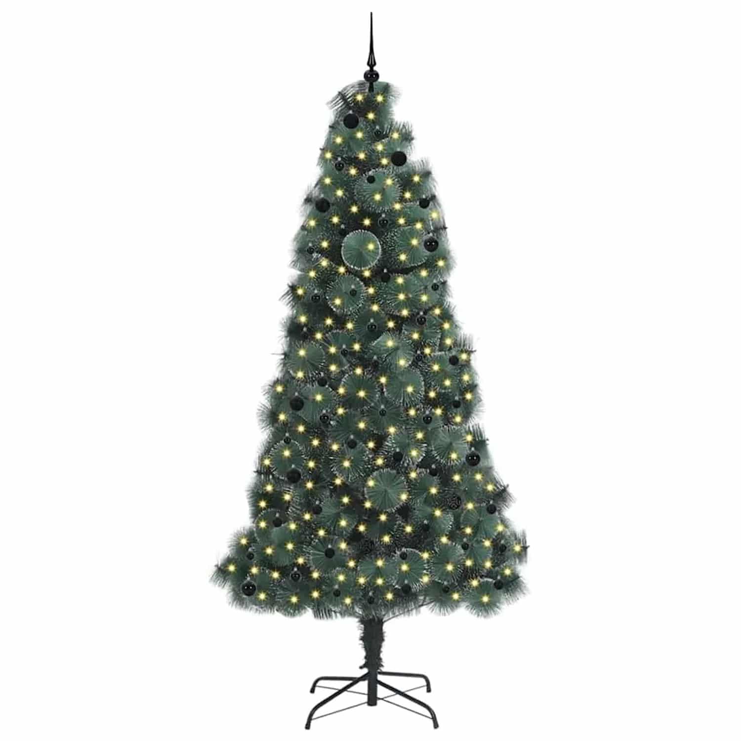 vidaXL Künstlicher Vorbeleuchteter Weihnachtsbaum mit Kugelset 240 cm 3396191