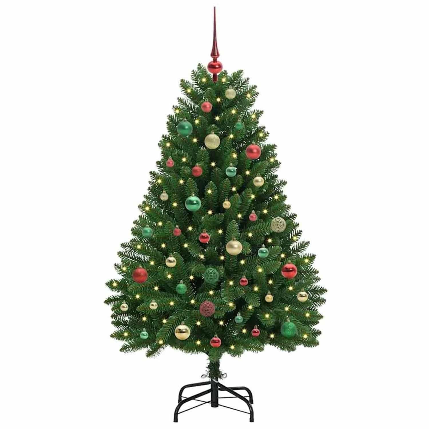 vidaXL Künstlicher Weihnachtsbaum Grün 150 cm PVC und Metall 3395684