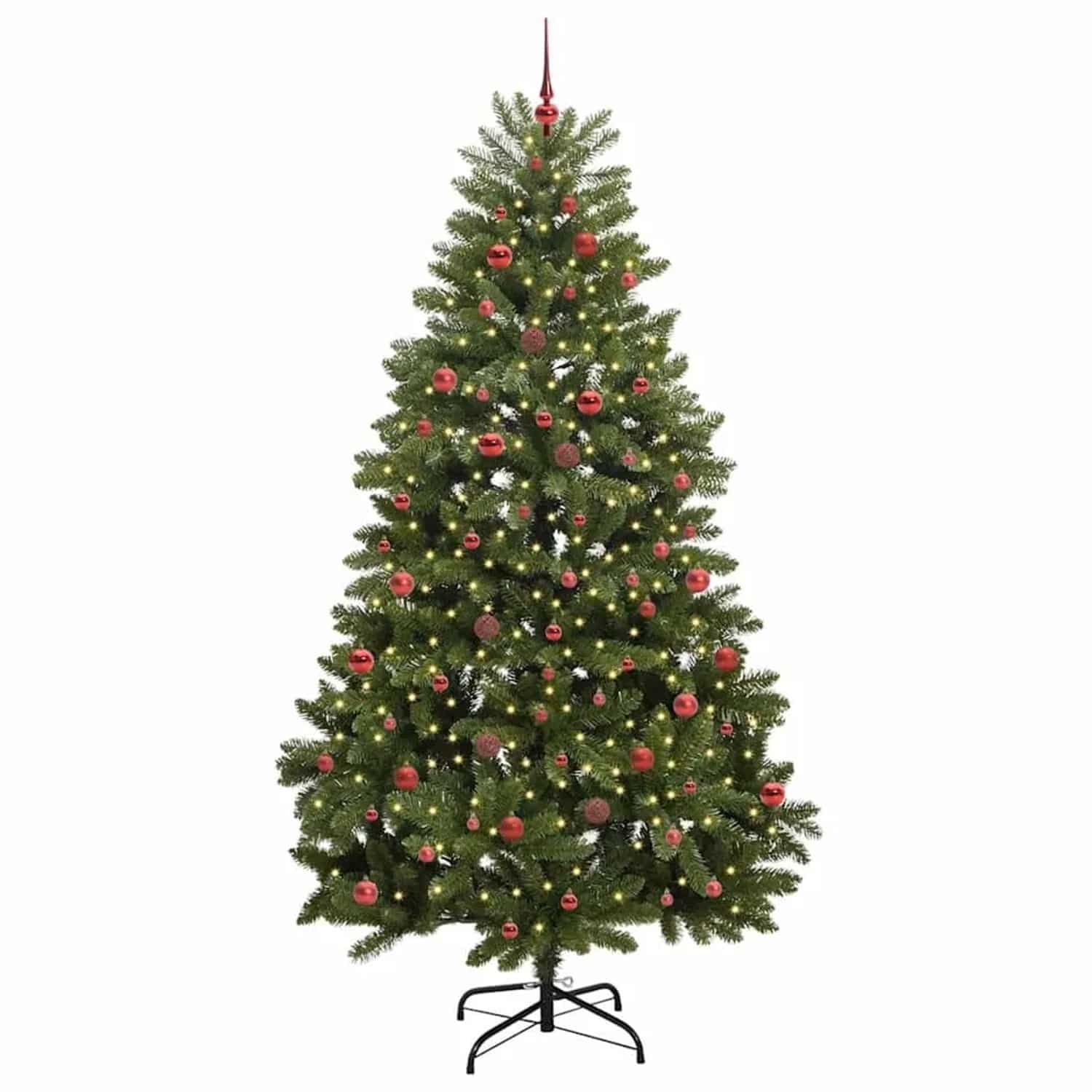 vidaXL Künstlicher Weihnachtsbaum Grün 240 cm PVC und Metall 3395703