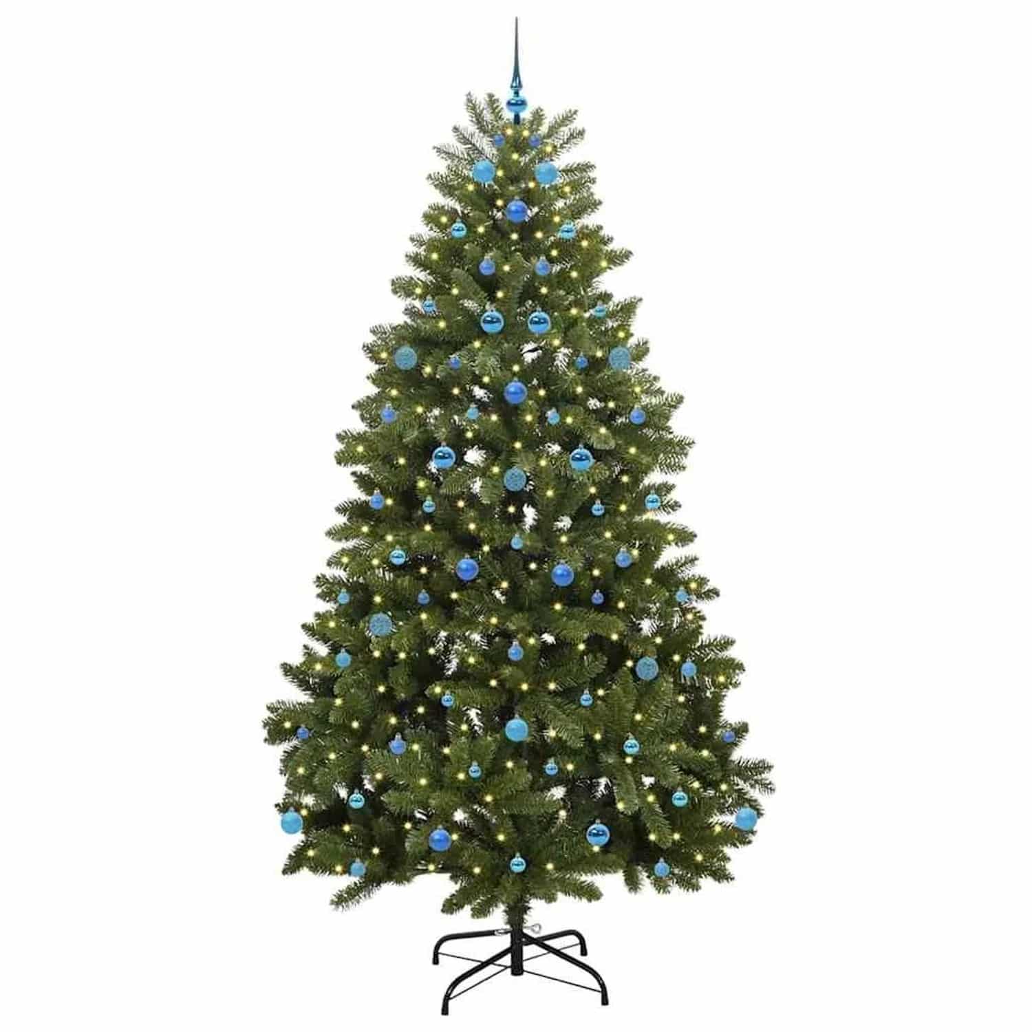 vidaXL Künstlicher Weihnachtsbaum Grün 240 cm PVC und Metall 3395710