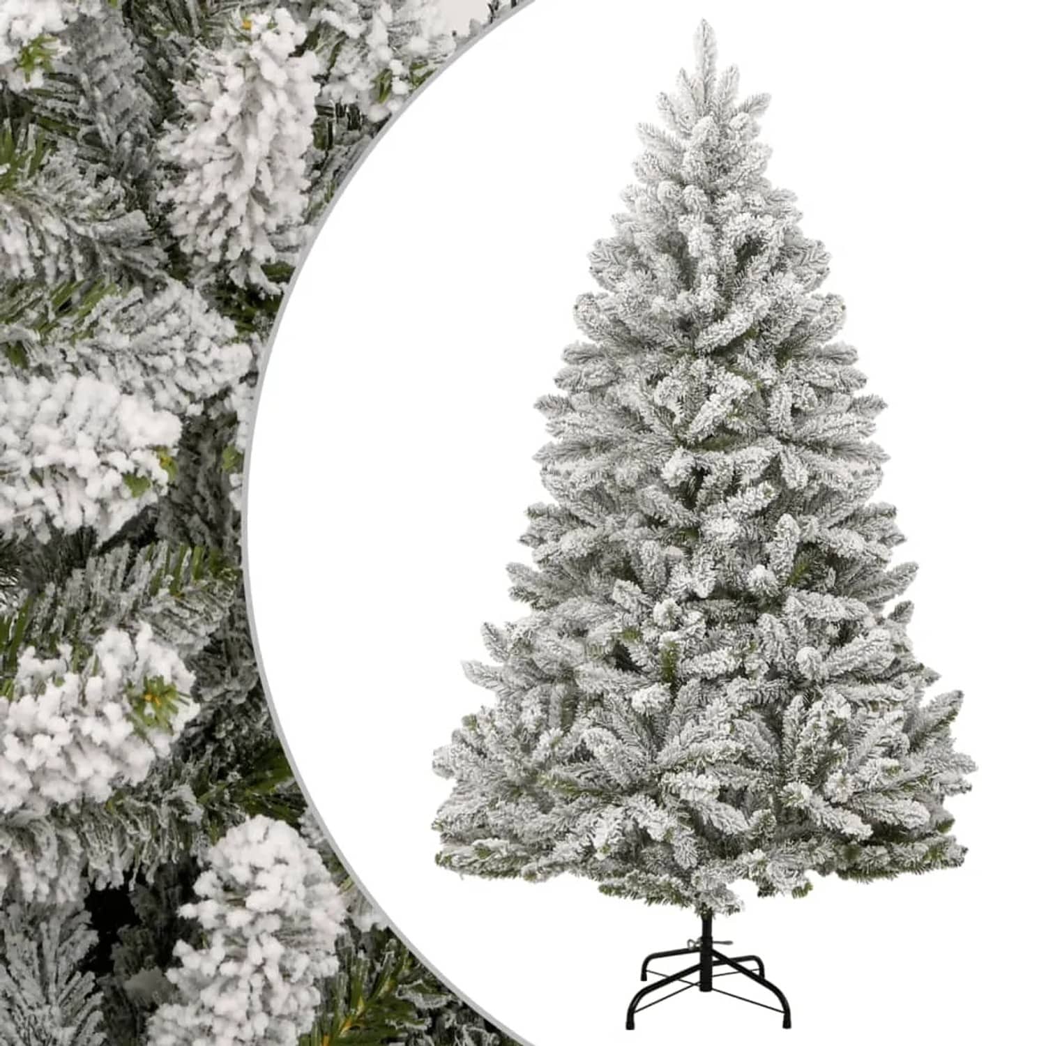 vidaXL Künstlicher Weihnachtsbaum Klappbar Beschneit 180 cm 357793
