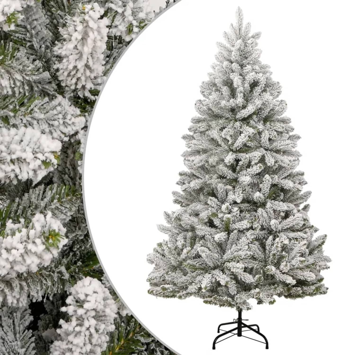 vidaXL Künstlicher Weihnachtsbaum Klappbar Beschneit 240 cm 357795