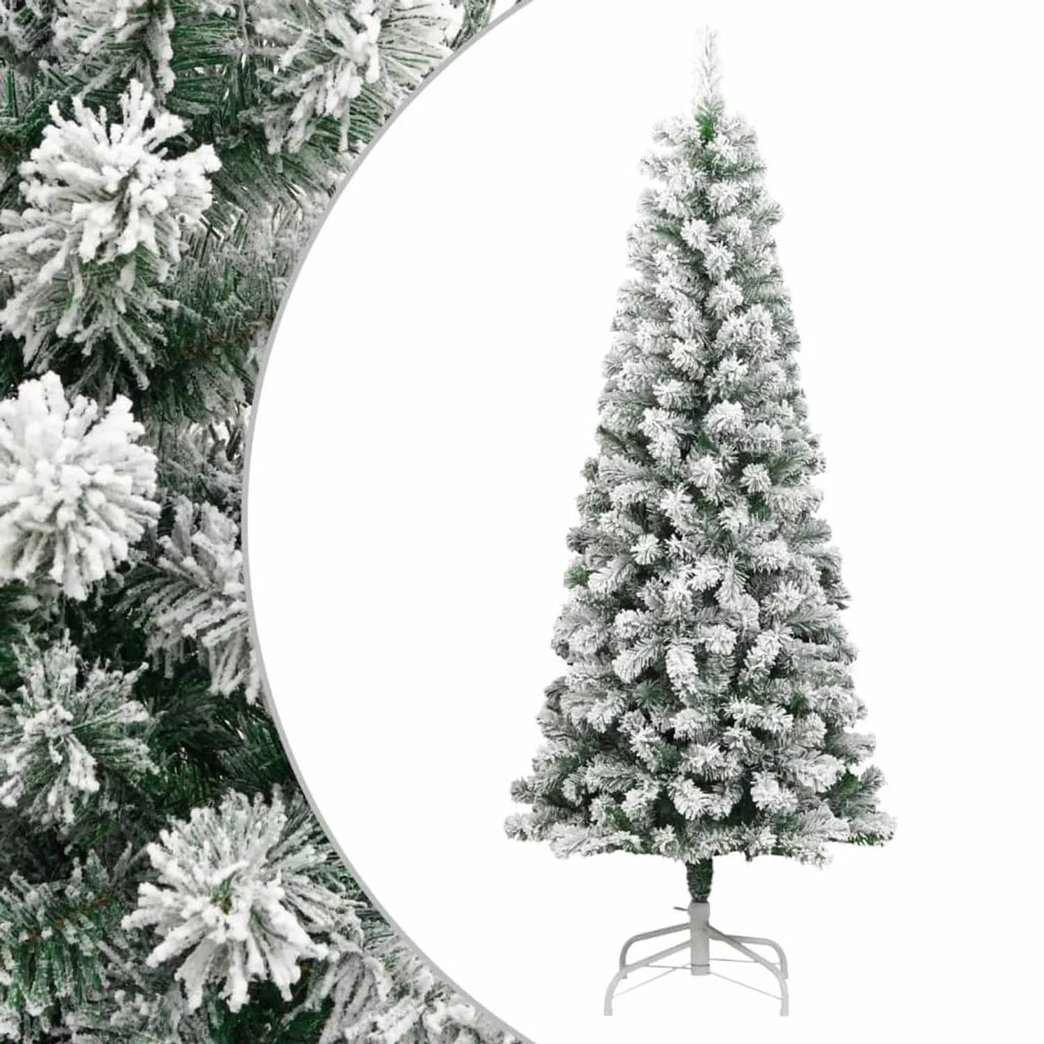 vidaXL Künstlicher Weihnachtsbaum Klappbar Beschneit 240 cm 358383
