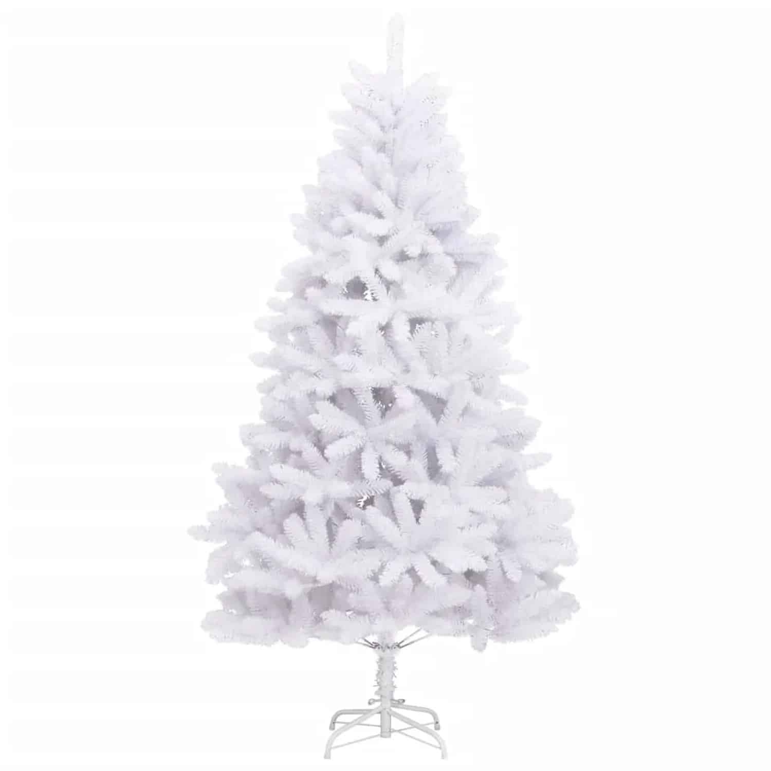 vidaXL Künstlicher Weihnachtsbaum Klappbar mit Ständer Weiß 180 cm 357786