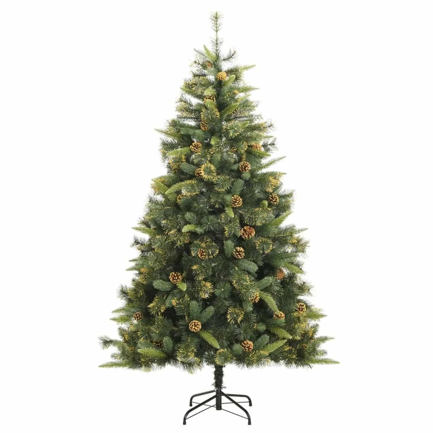 vidaXL Künstlicher Weihnachtsbaum Klappbar mit Zapfen 240 cm