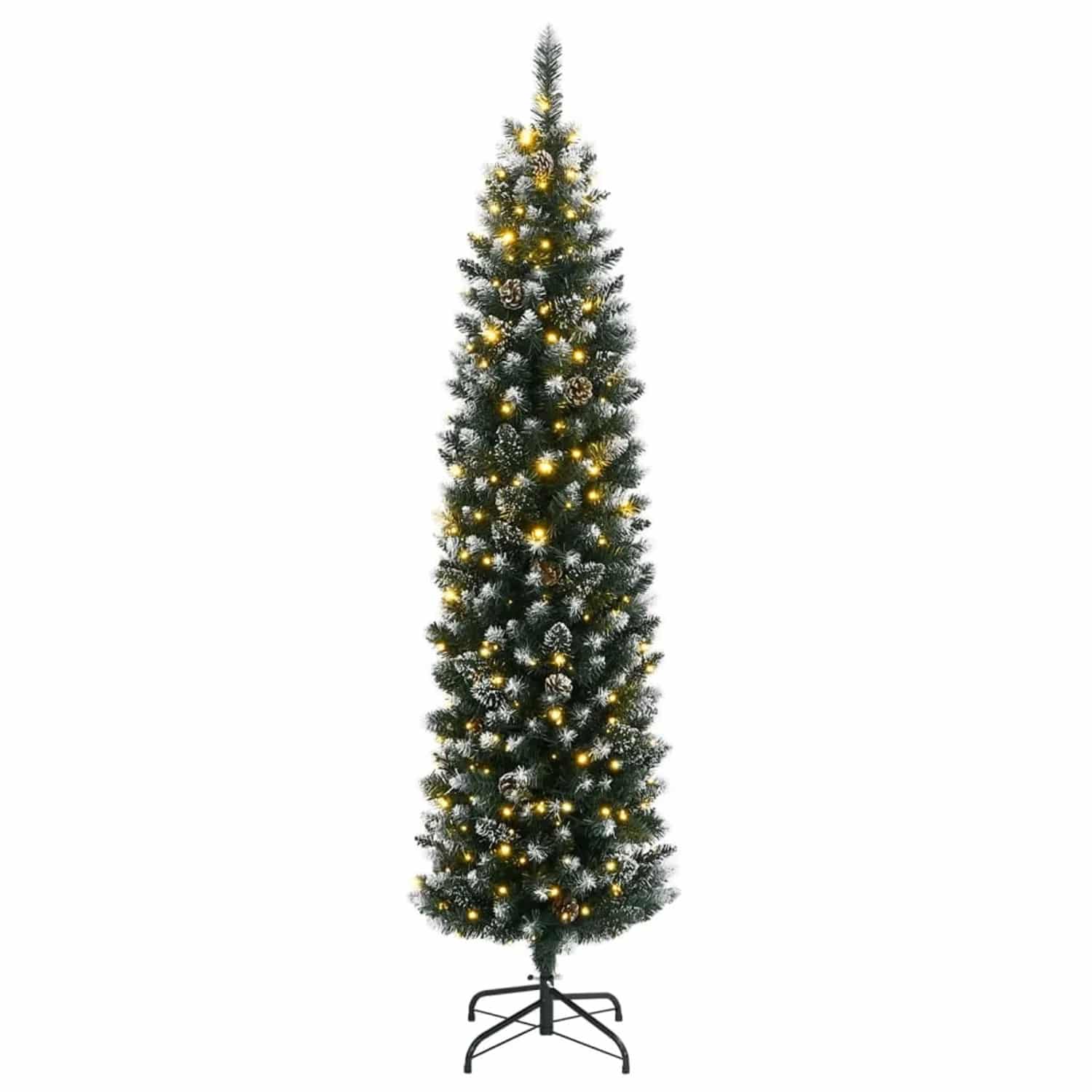 vidaXL Künstlicher Weihnachtsbaum Schlank 150 LEDs 120 cm 3315778
