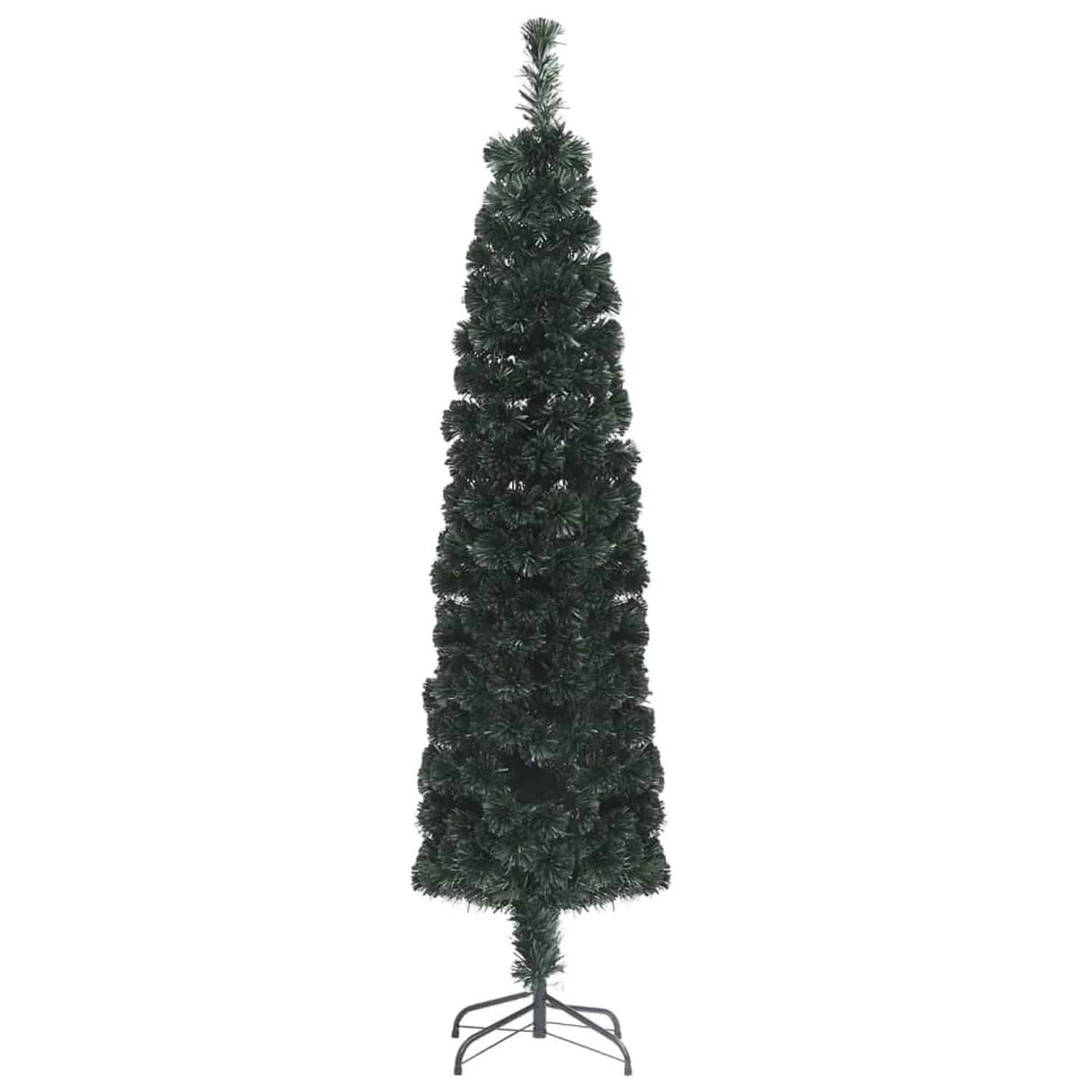 vidaXL Künstlicher Weihnachtsbaum Schlank mit Ständer 120 cm Glasfaser