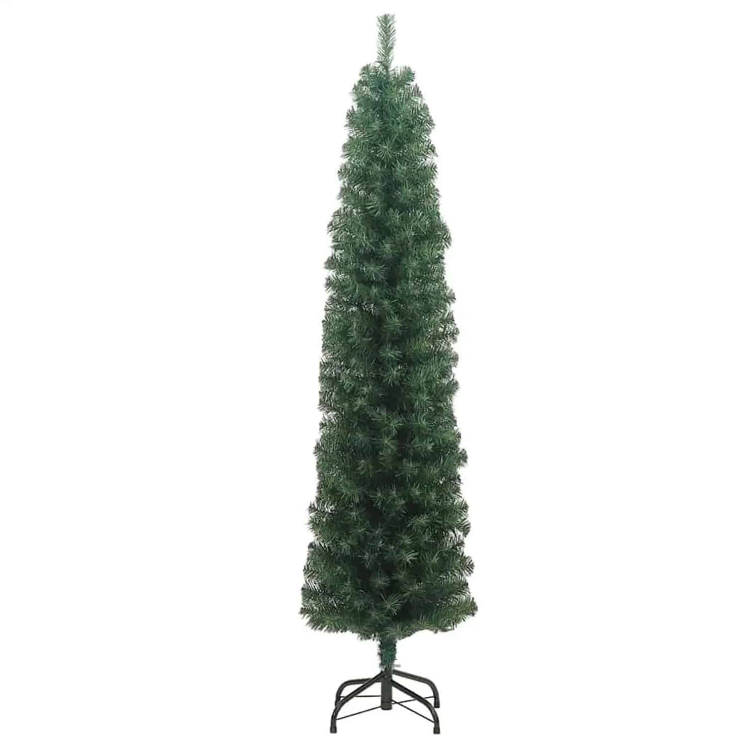 vidaXL Künstlicher Weihnachtsbaum Schlank mit Ständer Grün 180 cm PVC 320950