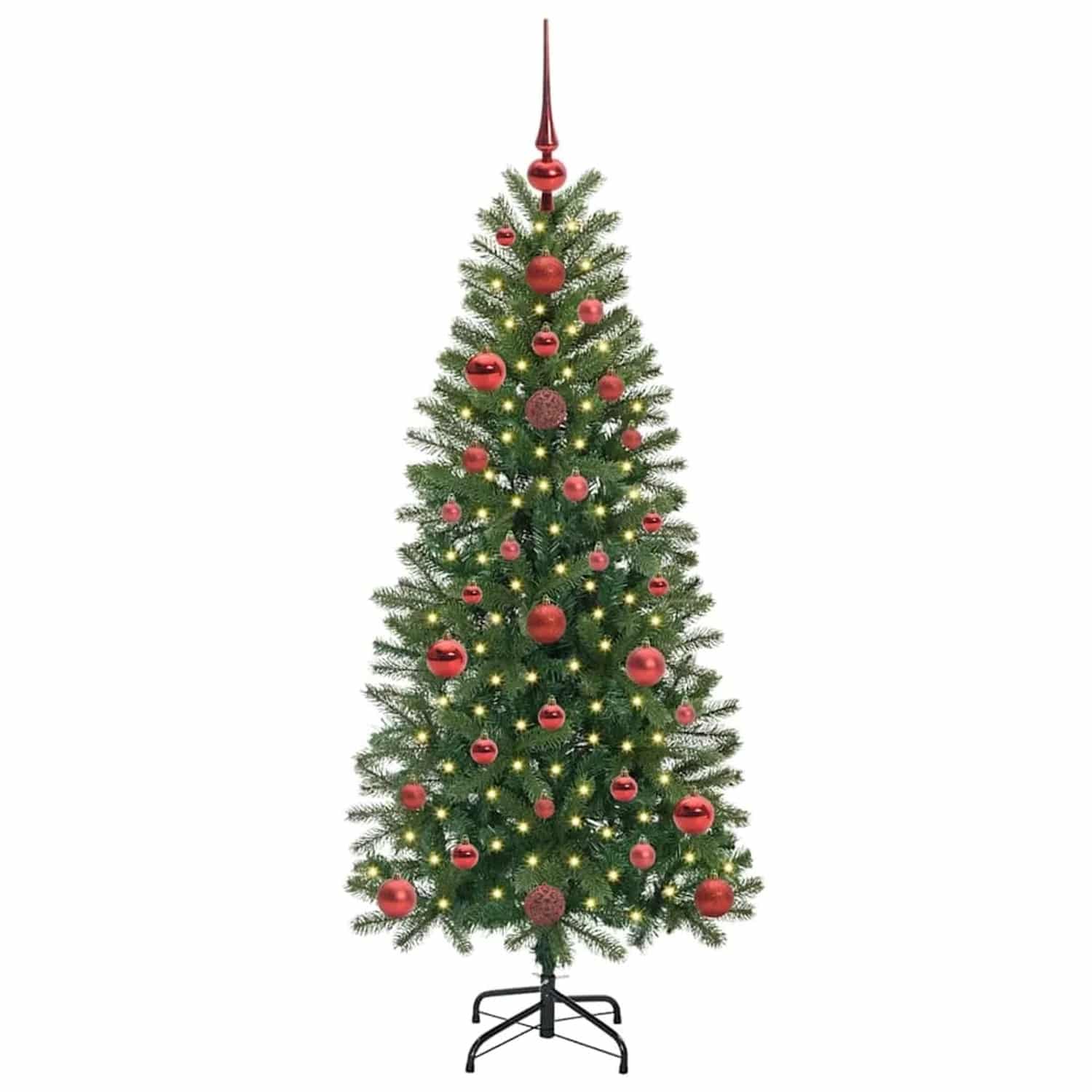 vidaXL Künstlicher Weihnachtsbaum mit 150 LEDs Grün 120 cm PE und PVC 3397328