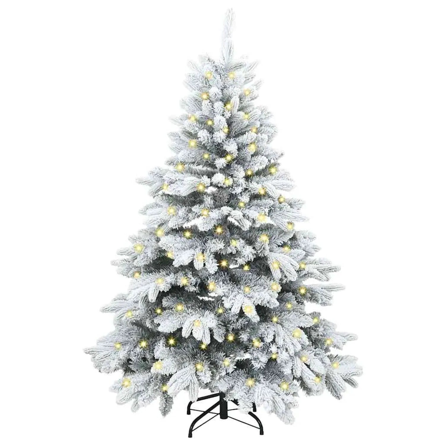 vidaXL Künstlicher Weihnachtsbaum mit 150 LEDs Grün 120 cm PE und PVC 3397584