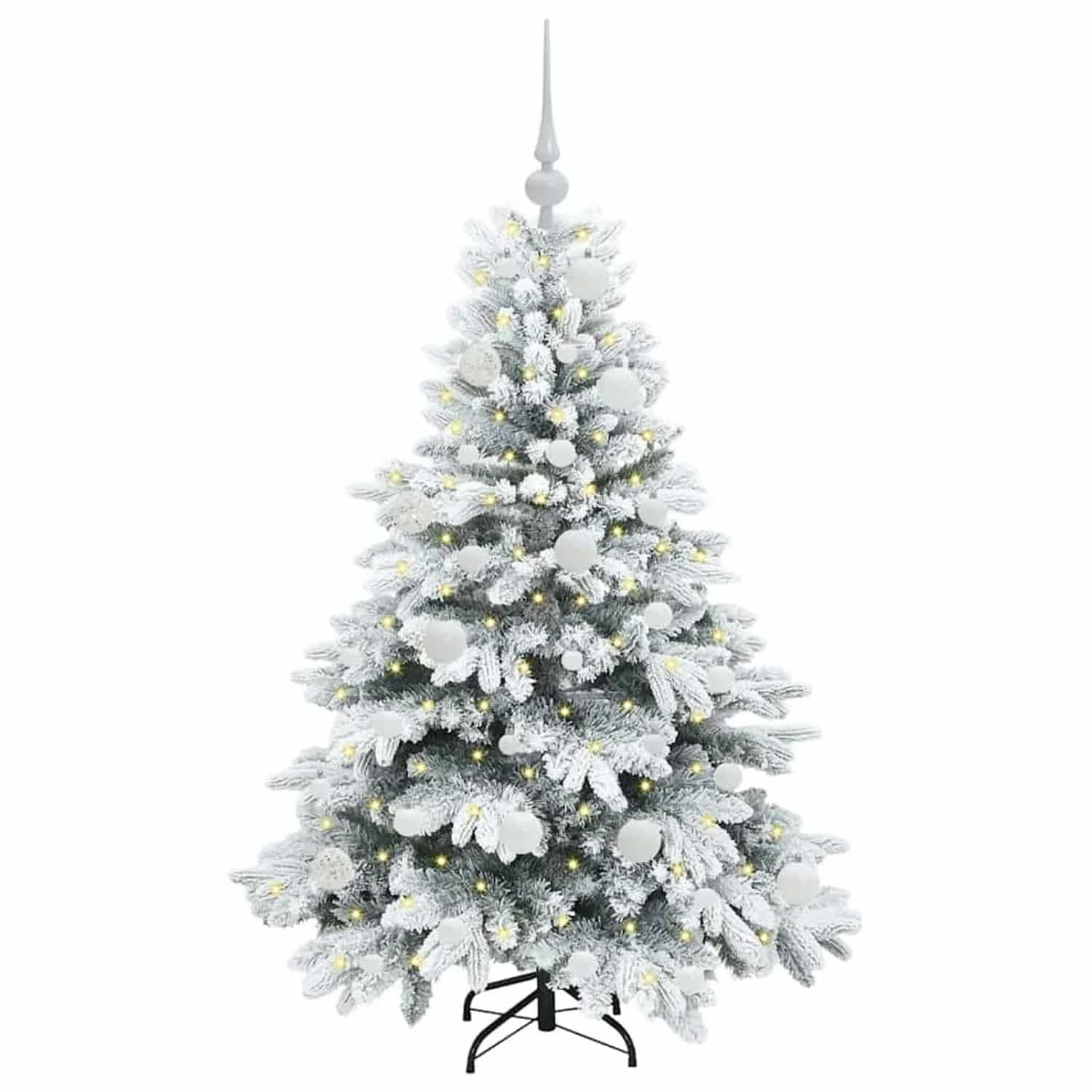 vidaXL Künstlicher Weihnachtsbaum mit 150 LEDs Grün 120 cm PE und PVC 3397591