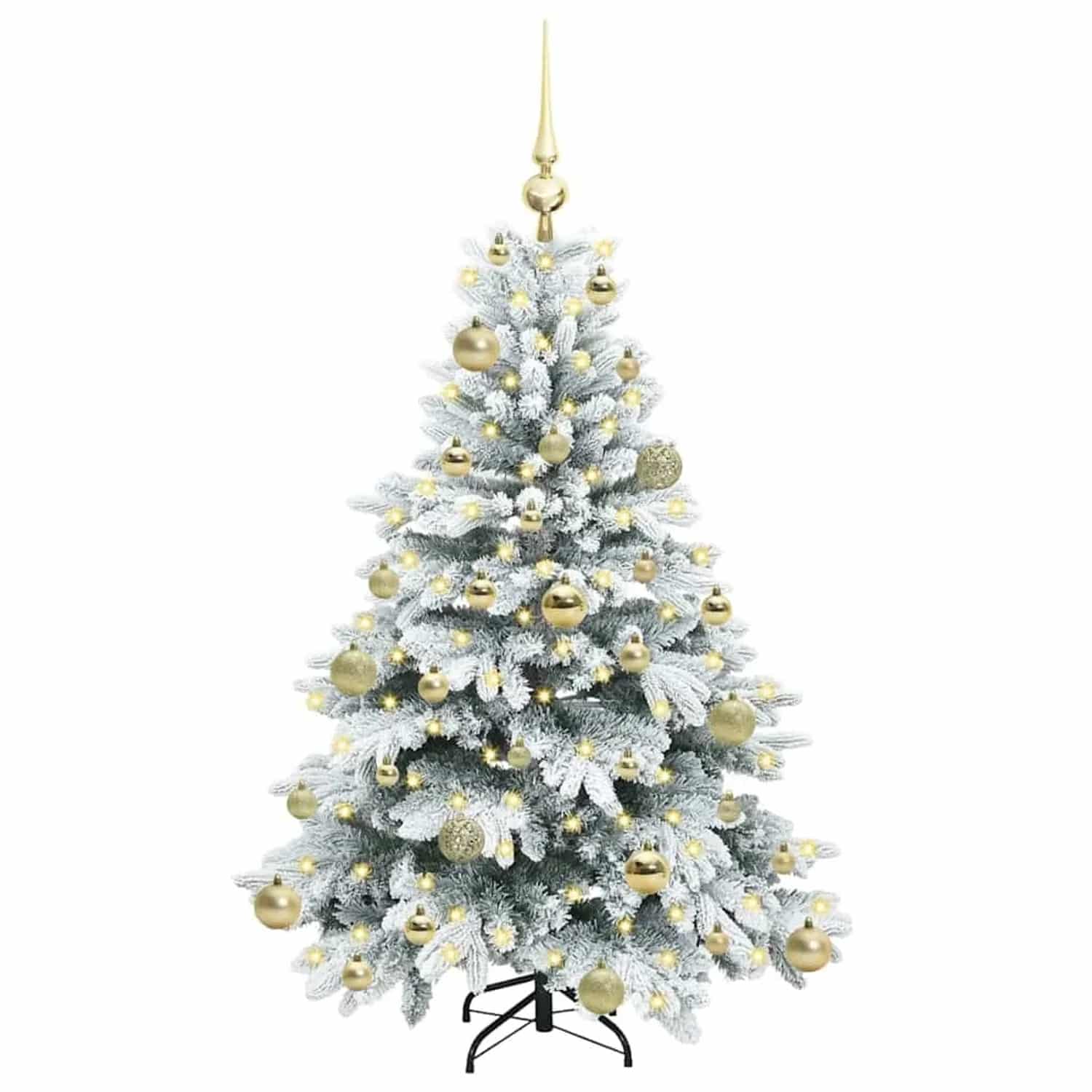 vidaXL Künstlicher Weihnachtsbaum mit 150 LEDs Grün 120 cm PE und PVC 3397592