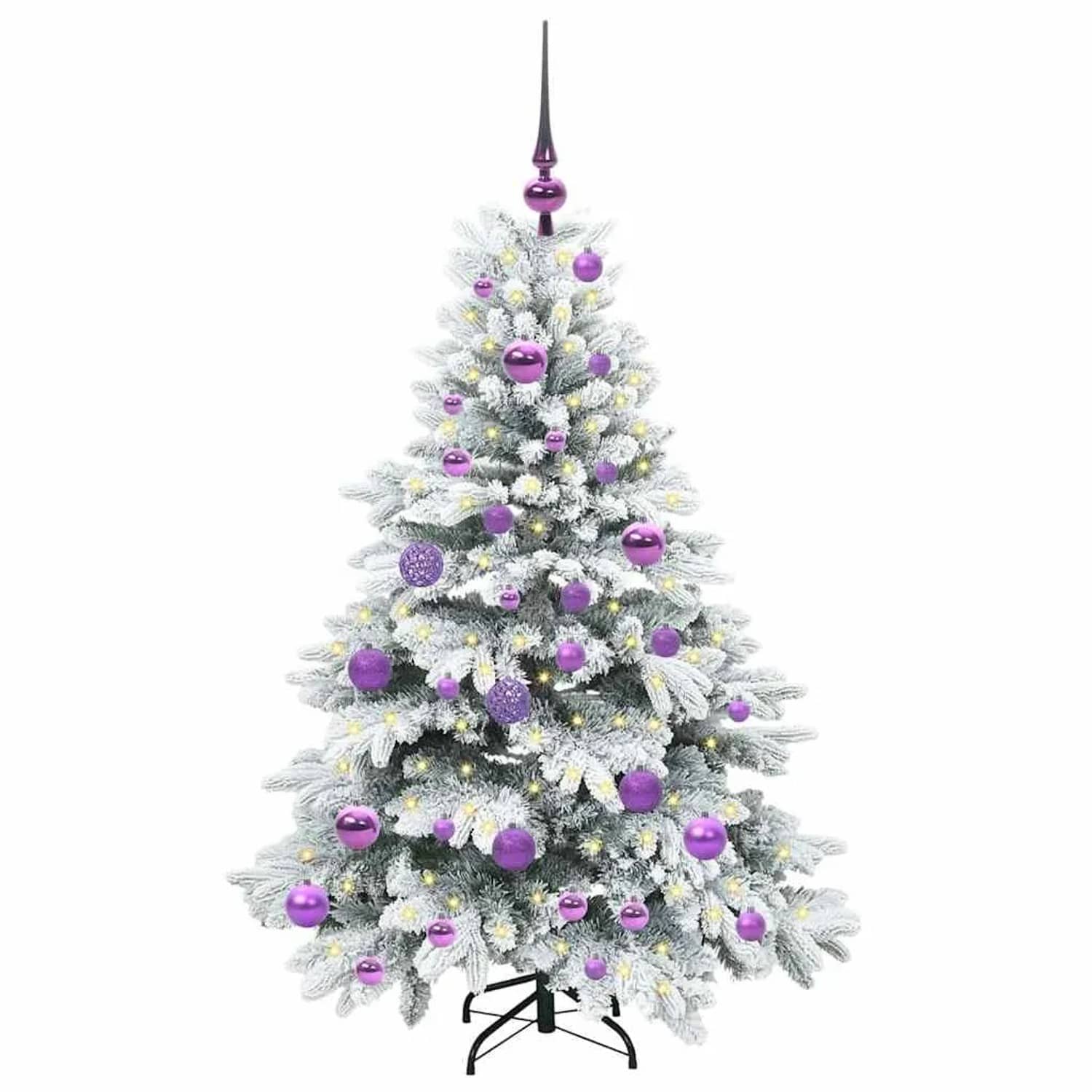 vidaXL Künstlicher Weihnachtsbaum mit 150 LEDs Grün 120 cm PE und PVC 3397594