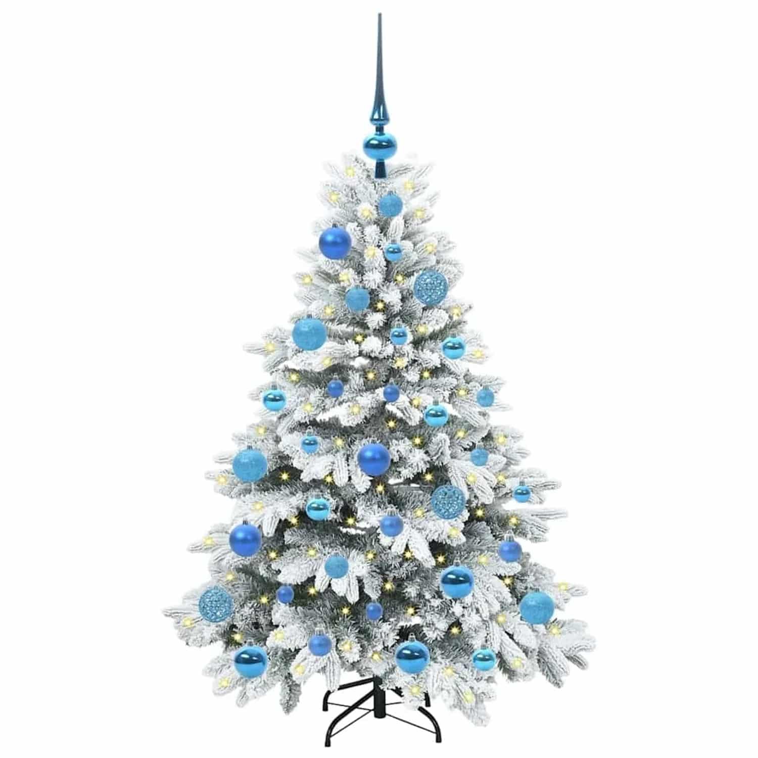 vidaXL Künstlicher Weihnachtsbaum mit 150 LEDs Grün 120 cm PE und PVC 3397595