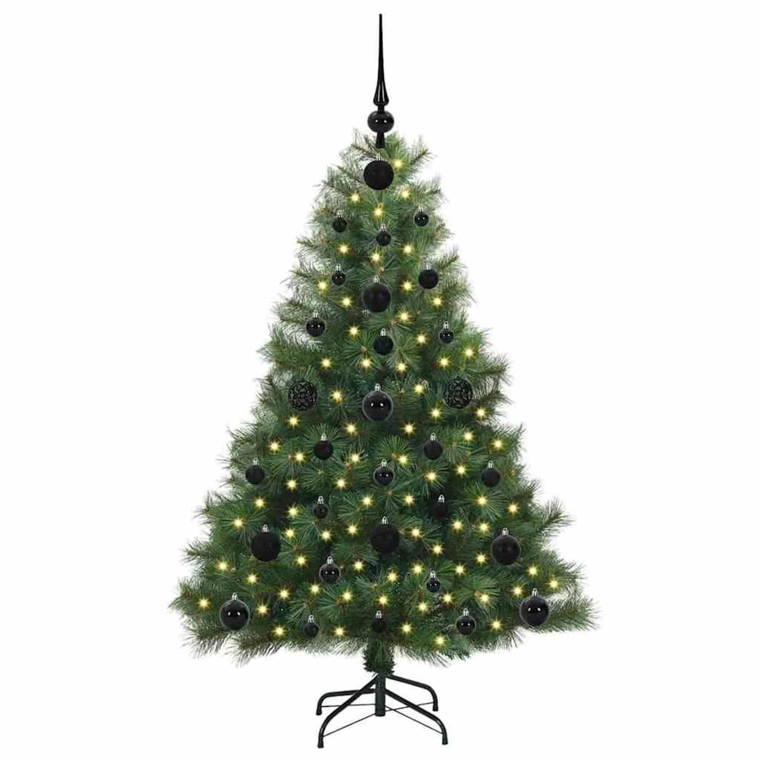vidaXL Künstlicher Weihnachtsbaum mit 150 LEDs Grün 120 cm PE und PVC 3397758