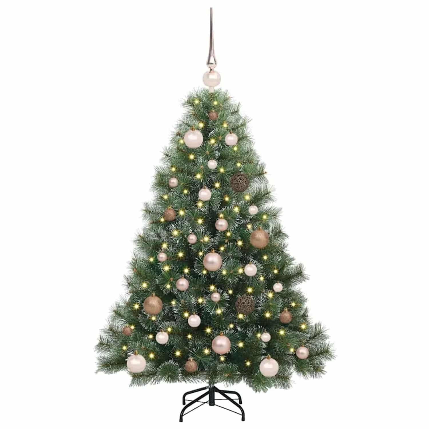 vidaXL Künstlicher Weihnachtsbaum mit 150 LEDs Grün 120 cm PE und PVC 3397820