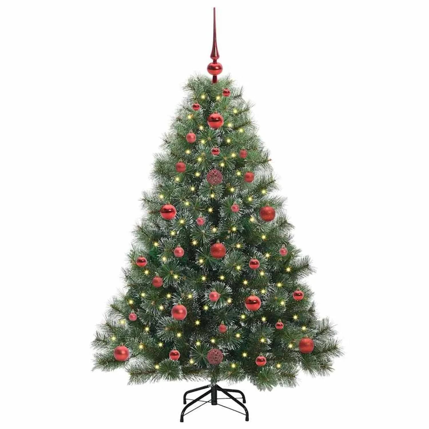 vidaXL Künstlicher Weihnachtsbaum mit 150 LEDs Grün 120 cm PE und PVC 3397822