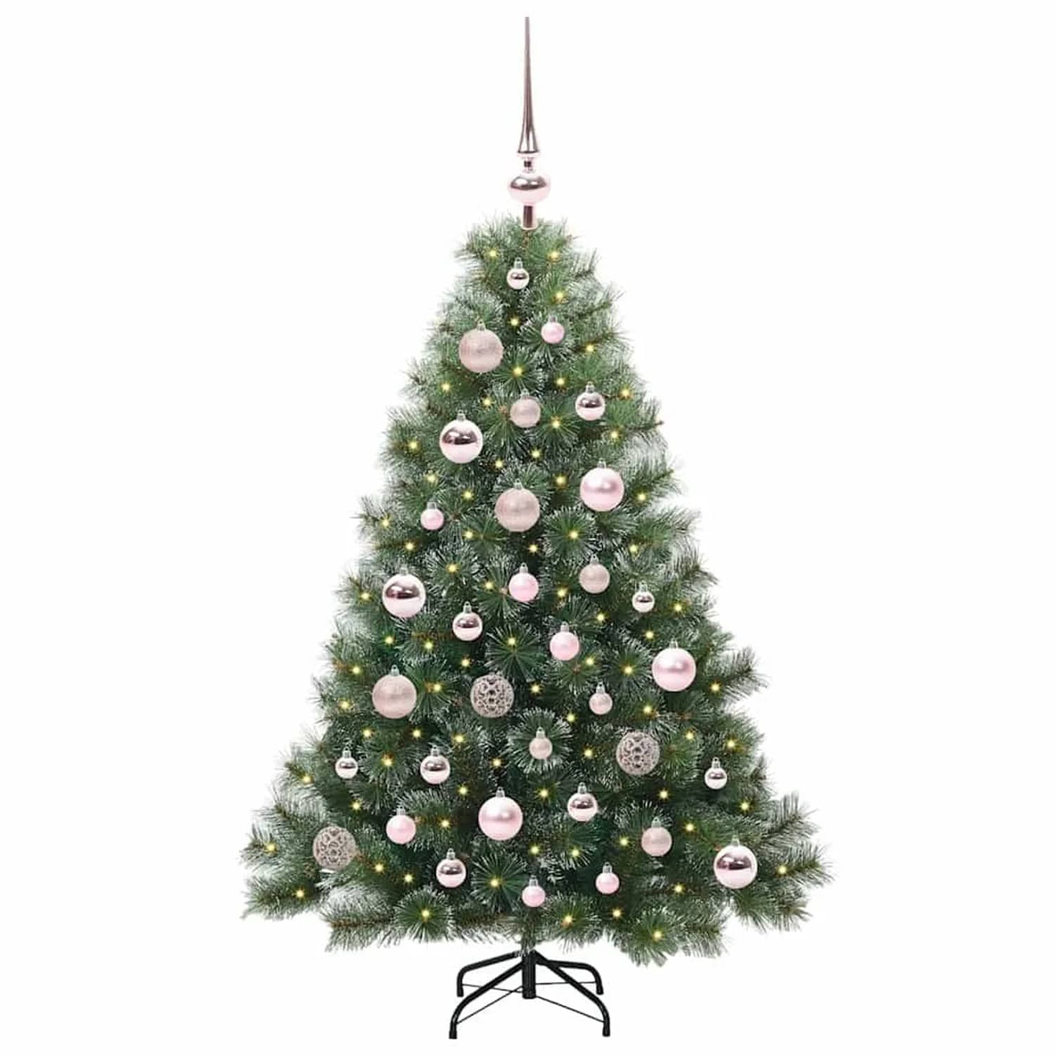 vidaXL Künstlicher Weihnachtsbaum mit 150 LEDs Grün 120 cm PE und PVC 3397824