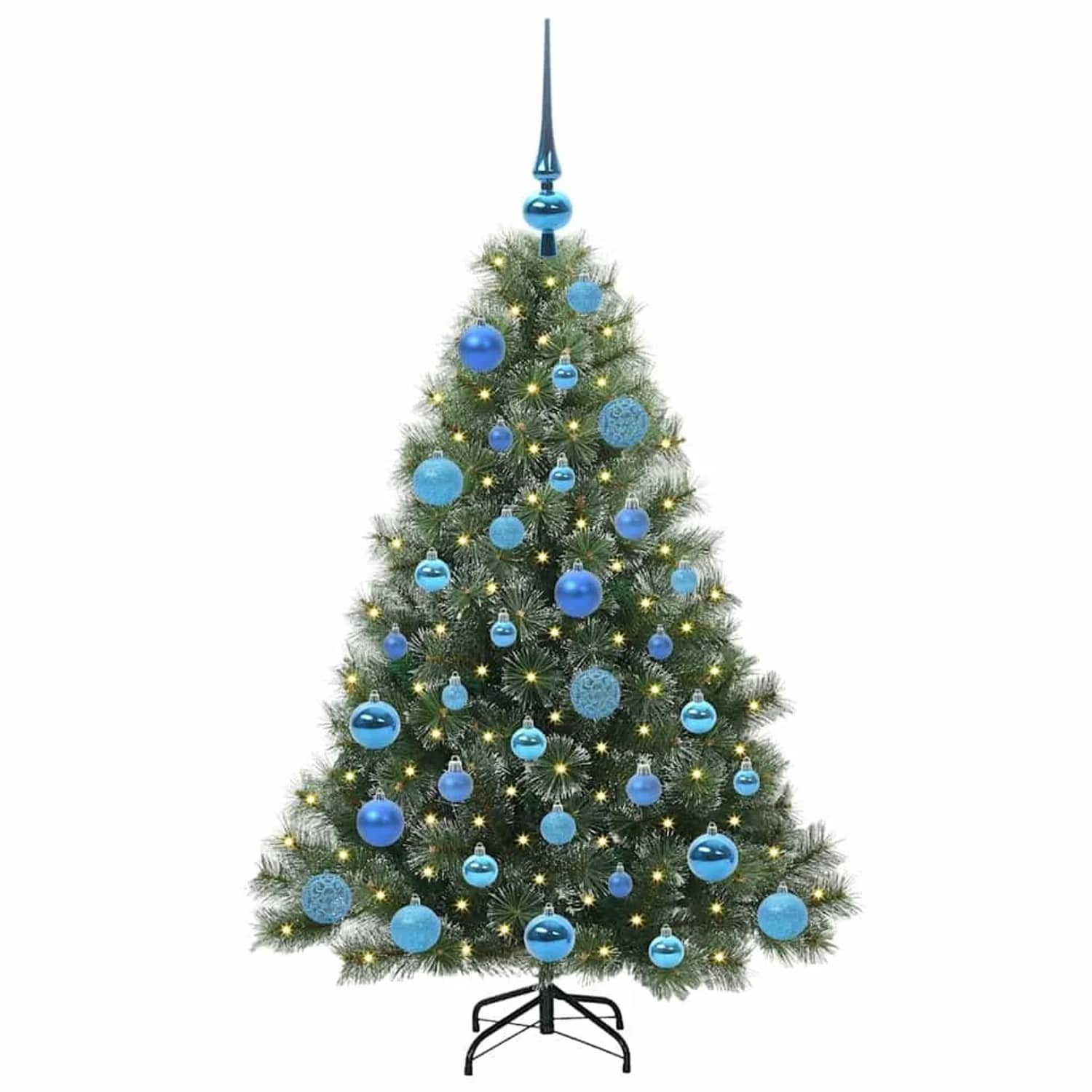 vidaXL Künstlicher Weihnachtsbaum mit 150 LEDs Grün 120 cm PE und PVC 3397829