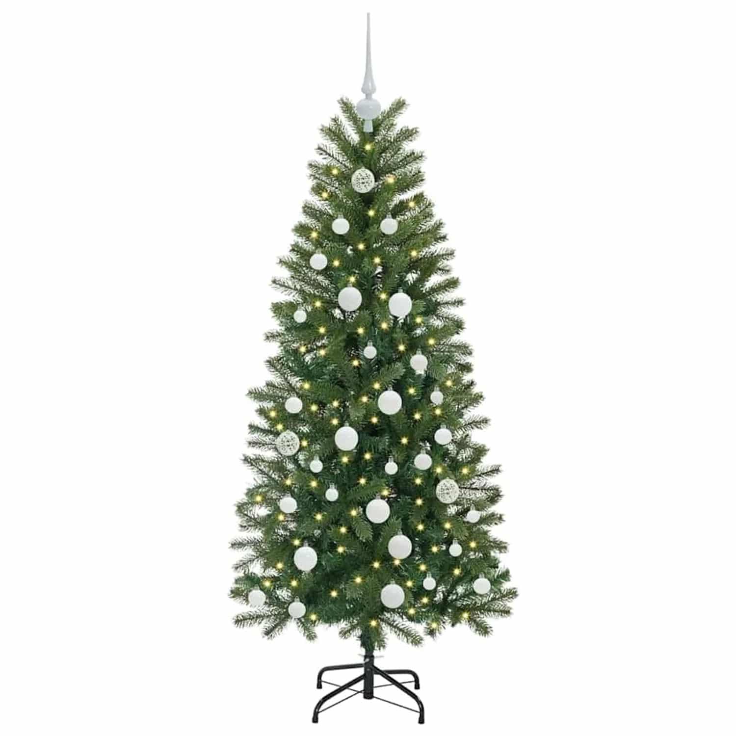 vidaXL Künstlicher Weihnachtsbaum mit 150 LEDs Grün 150 cm PE und PVC 3397344