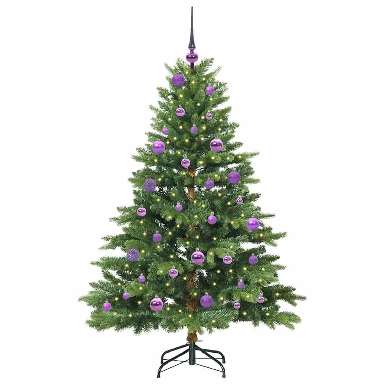 vidaXL Künstlicher Weihnachtsbaum mit 150 LEDs Grün 150 cm PE und PVC 3397542
