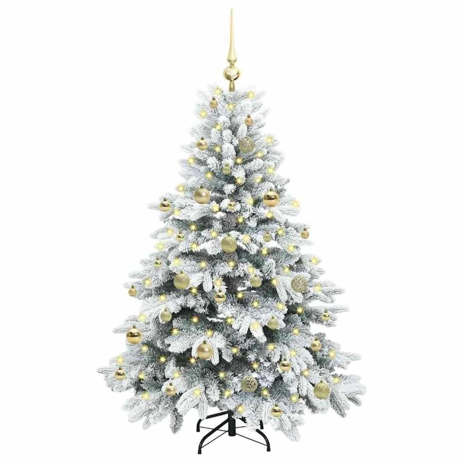 vidaXL Künstlicher Weihnachtsbaum mit 150 LEDs Grün 150 cm PE und PVC 3397605