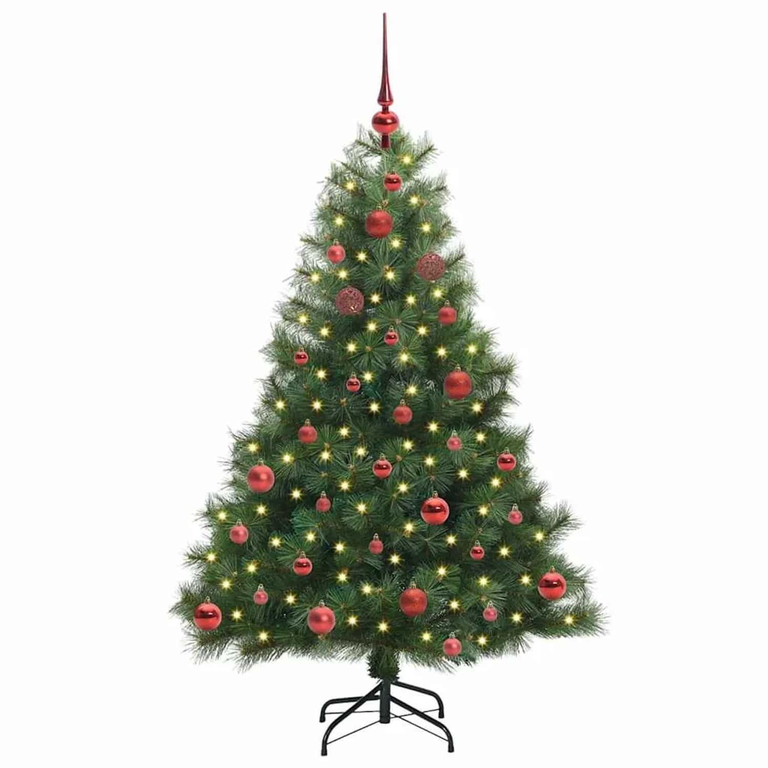 vidaXL Künstlicher Weihnachtsbaum mit 150 LEDs Grün 150 cm PE und PVC 3397770