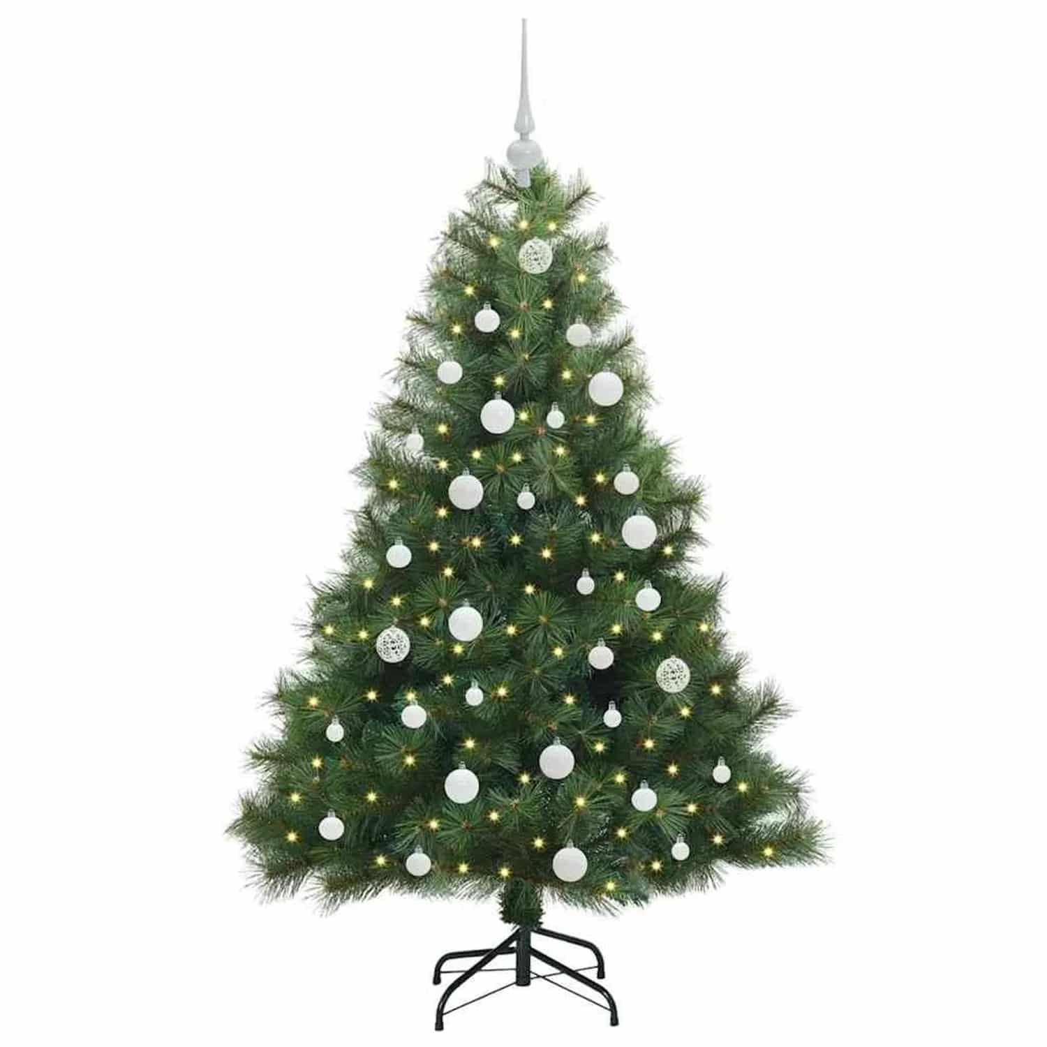 vidaXL Künstlicher Weihnachtsbaum mit 150 LEDs Grün 150 cm PE und PVC 3397773