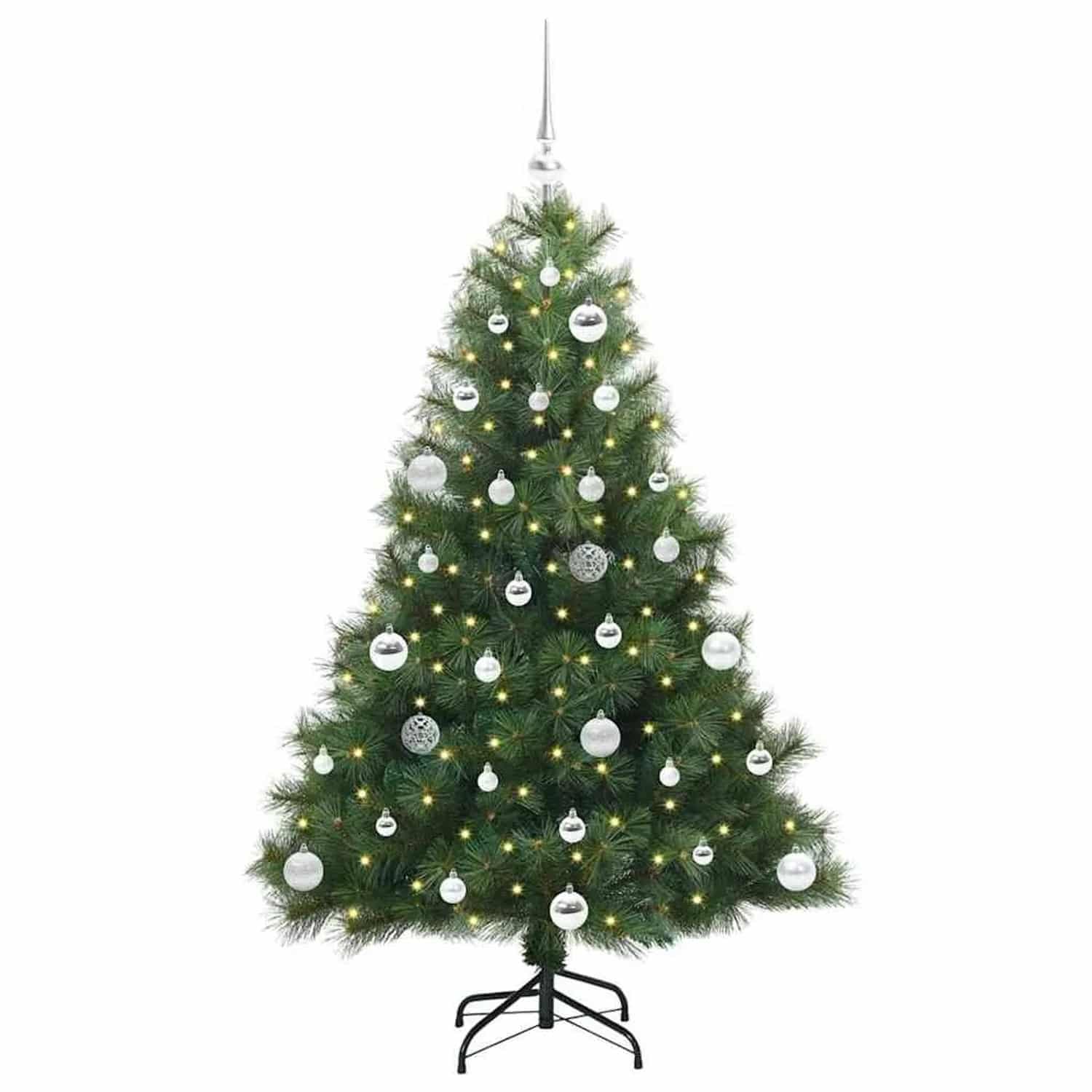 vidaXL Künstlicher Weihnachtsbaum mit 150 LEDs Grün 150 cm PE und PVC 3397775