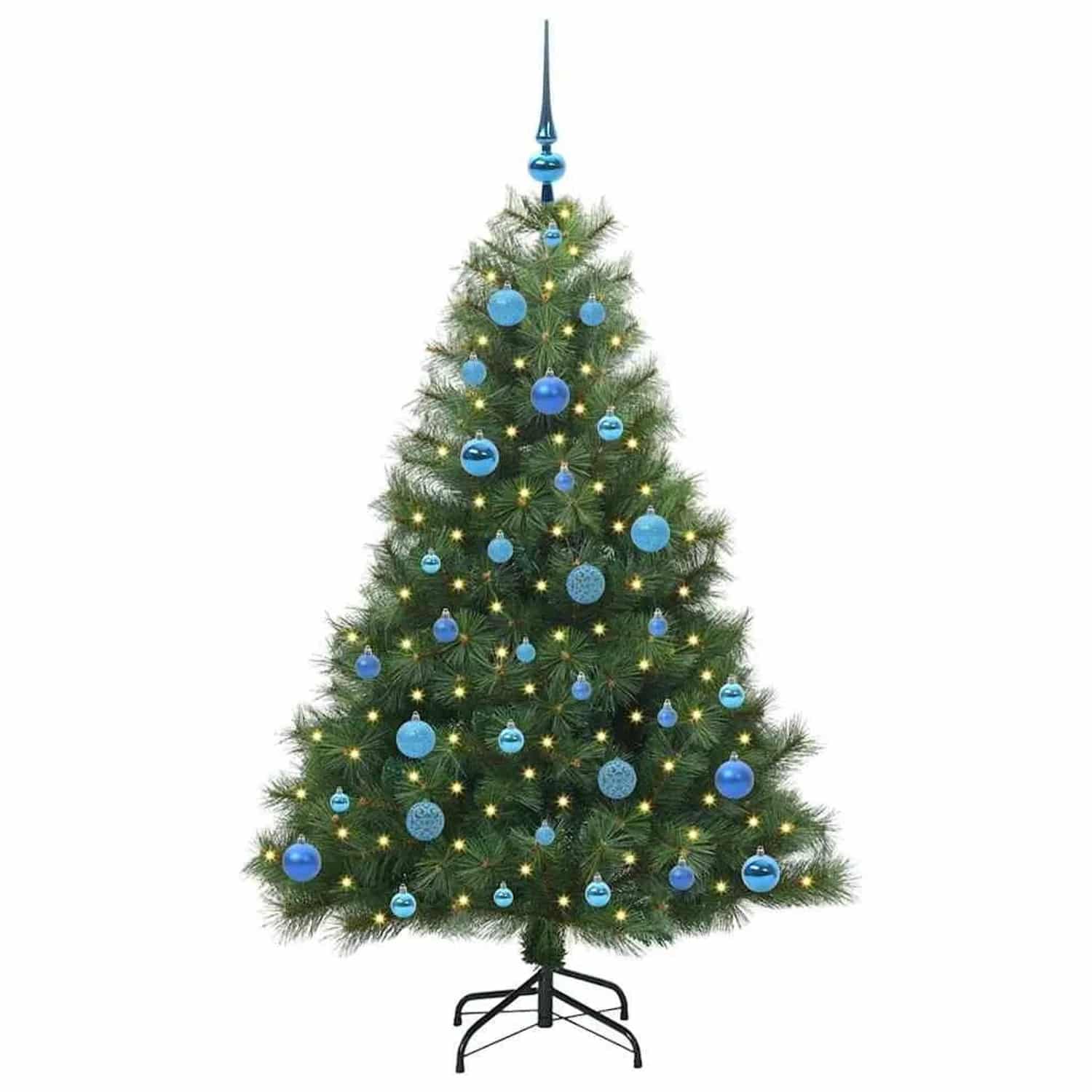 vidaXL Künstlicher Weihnachtsbaum mit 150 LEDs Grün 150 cm PE und PVC 3397777