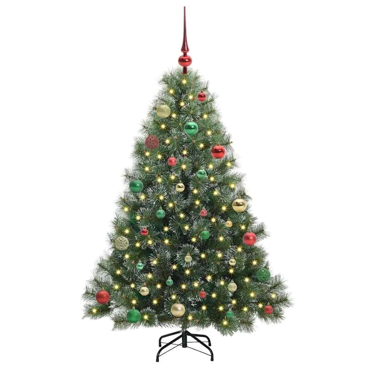 vidaXL Künstlicher Weihnachtsbaum mit 150 LEDs Grün 150 cm PE und PVC 3397843