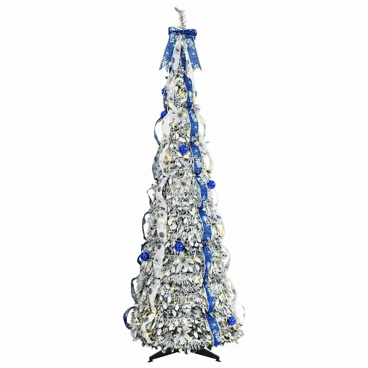 vidaXL Künstlicher Weihnachtsbaum mit 150 LEDs Grün 180 cm PVC 42018636